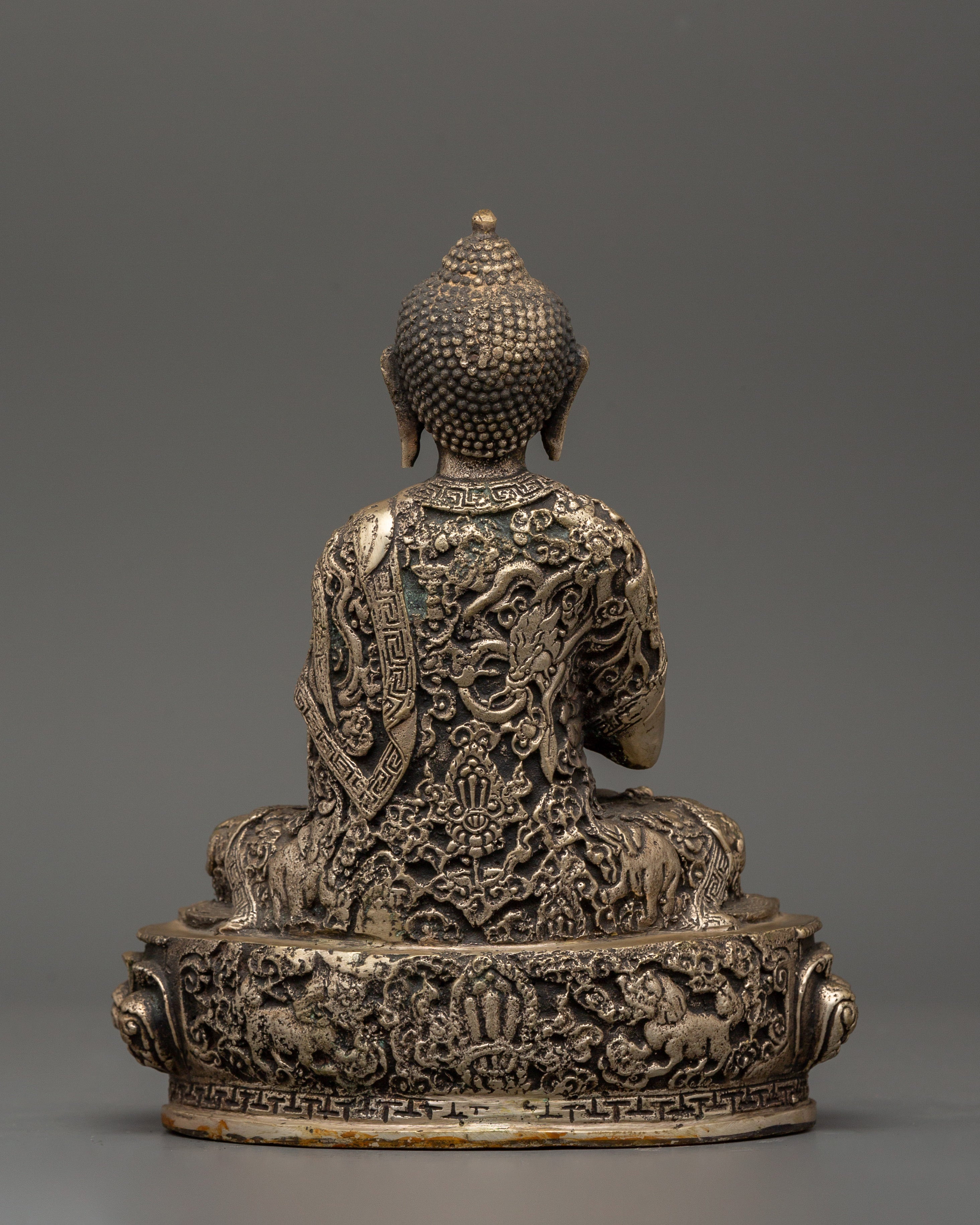 Antique Amoghasiddhi Statue | Brass Buddha of Fearless Victory