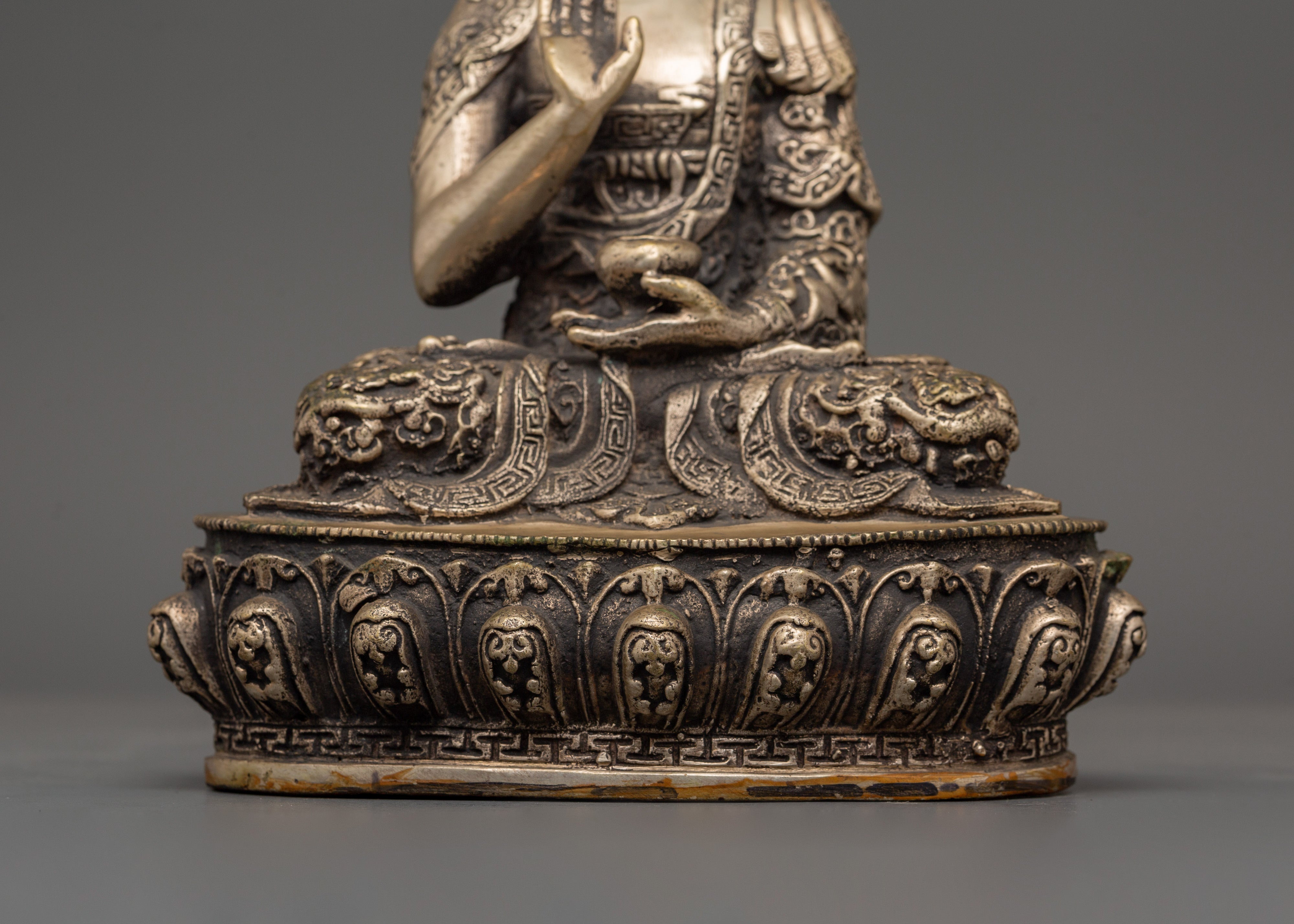 Antique Amoghasiddhi Statue | Brass Buddha of Fearless Victory