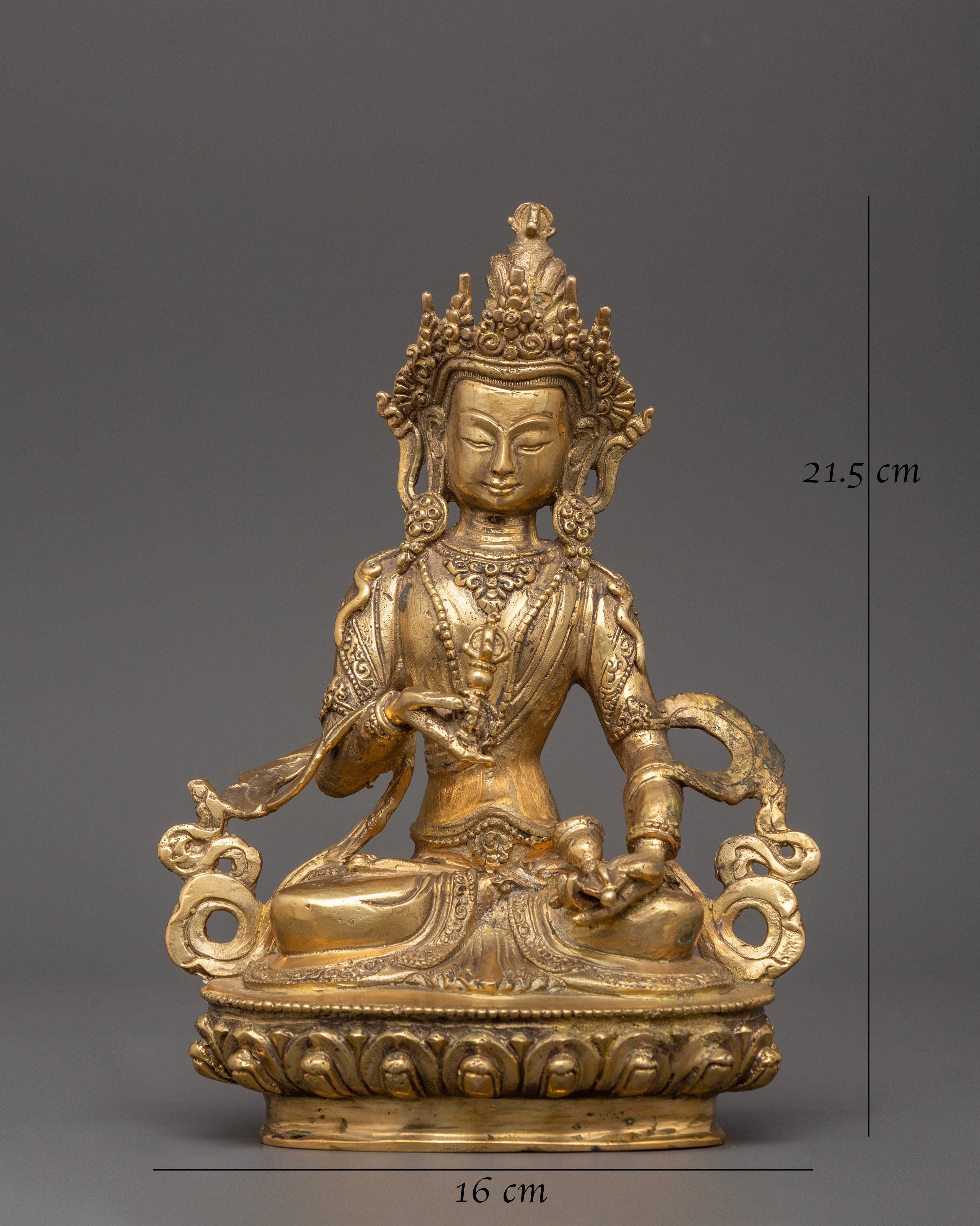 Brass Vajrasattva Sculpture | Handcrafted Buddhist Figurine