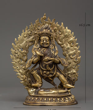 Handcrafted Brass Mahakala Bernagchen Statue | Buddhist Home Decor