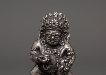 Black Dzambhala Figurine | Hindu God of Wealth Kubera