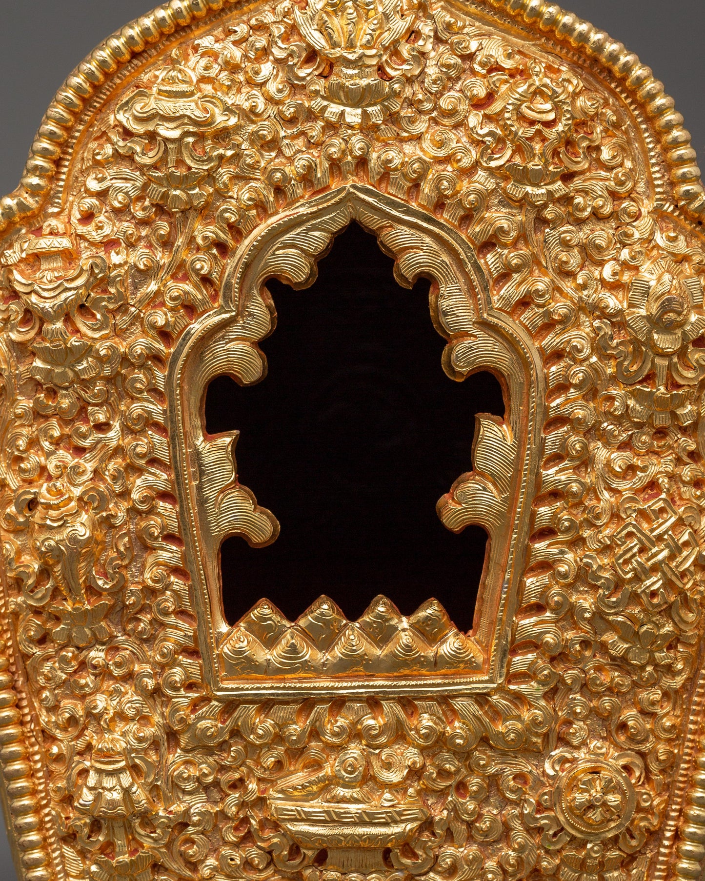 Gold Plated Buddhist Ghau Box | Tibetan Buddhist Item