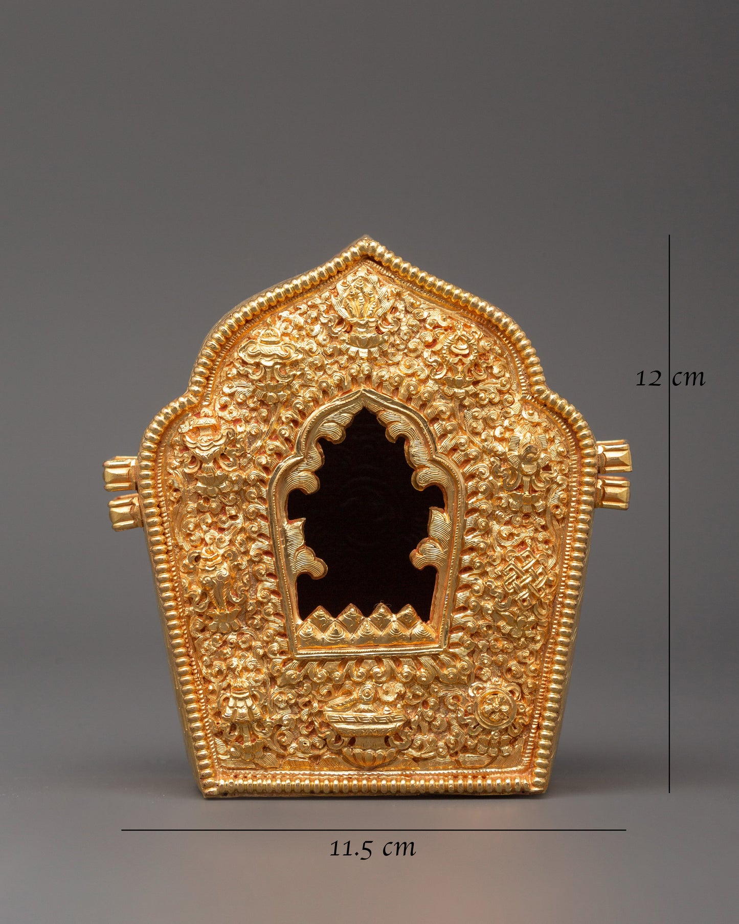 Gold Plated Buddhist Ghau Box | Tibetan Buddhist Item