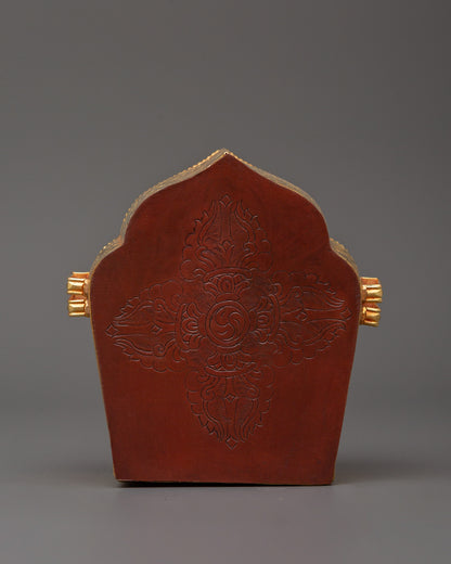 Gold Plated Buddhist Ghau Box | Tibetan Buddhist Item