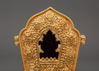 Gold Plated Buddhist Ghau Box | Tibetan Buddhist Item