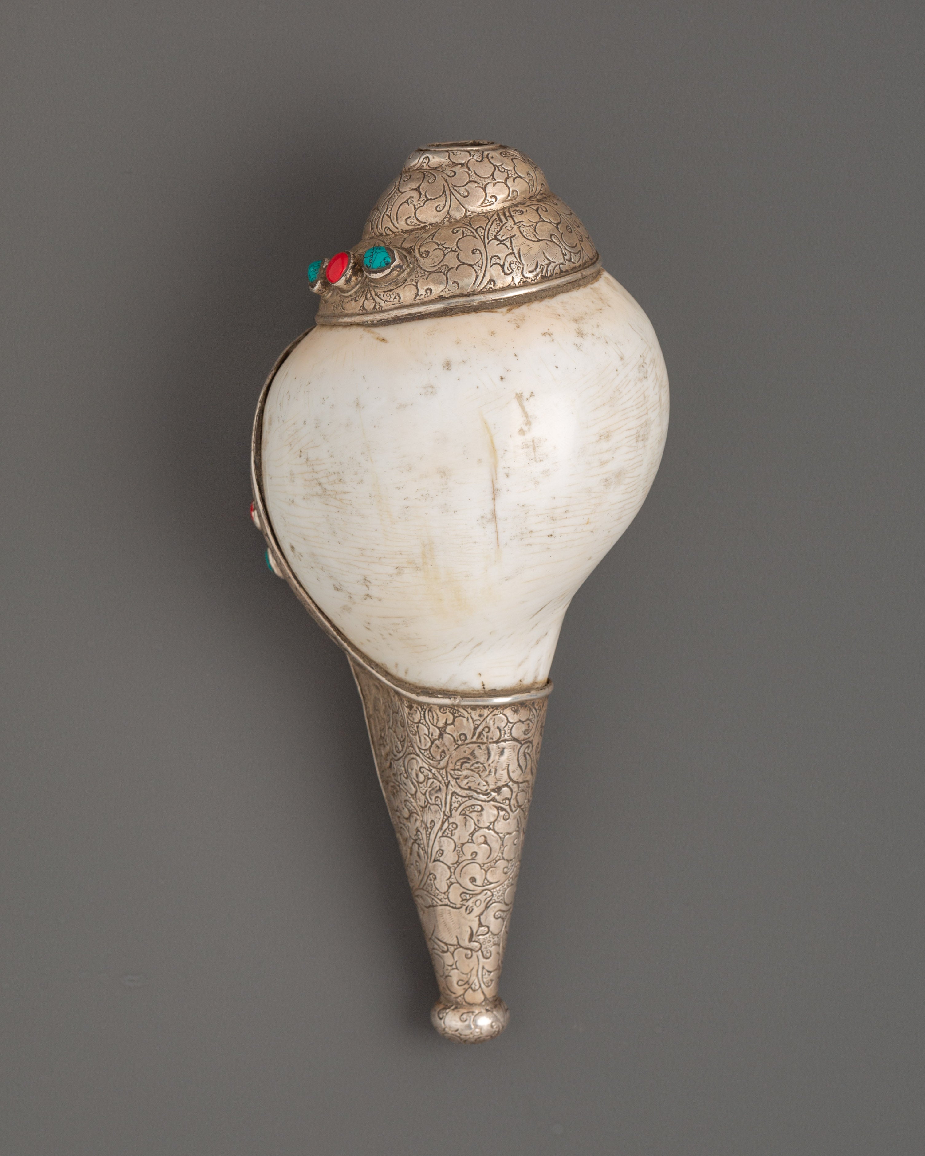 Tibetan Handmade Spiritual Conch Shell | Perfect for Meditation and Ritual Practices