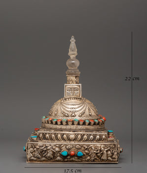 Chaitya Stupa Spiritual Art for Peaceful Spaces | Handcrafted Decorative Shrine