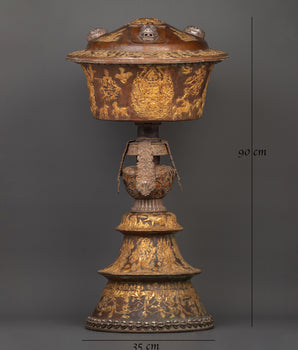 Handcrafted  Butter Lamp Set | A Sacred Lighting Ritual for Tibetan Ceremonies