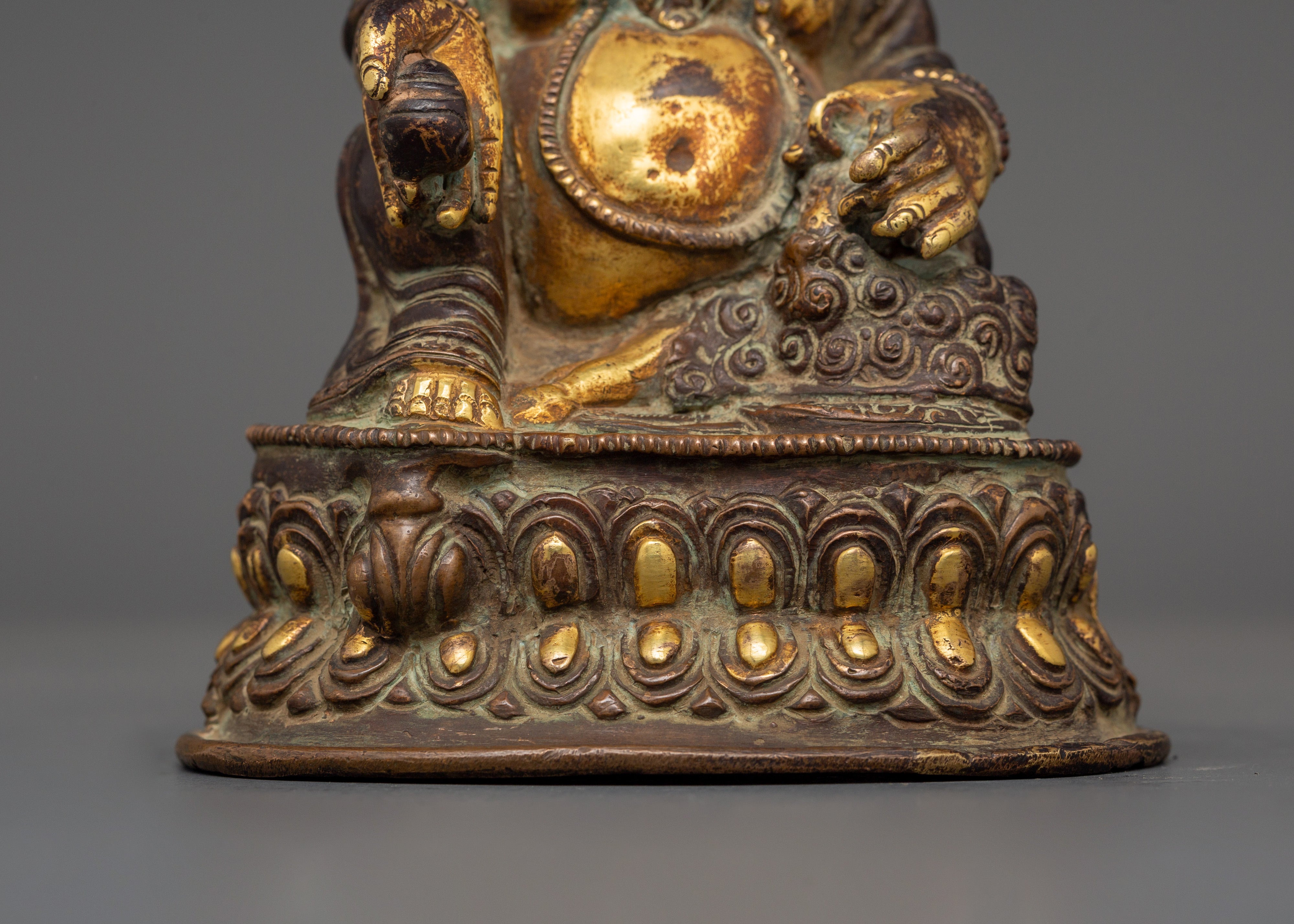 Dzambhala Buddhist Deity Statue | Handcrafted Copper Sculpture