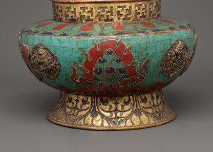 Tibetan Copper Rice Pot |  A Symbol of Prosperity &amp; Ritual Elegance