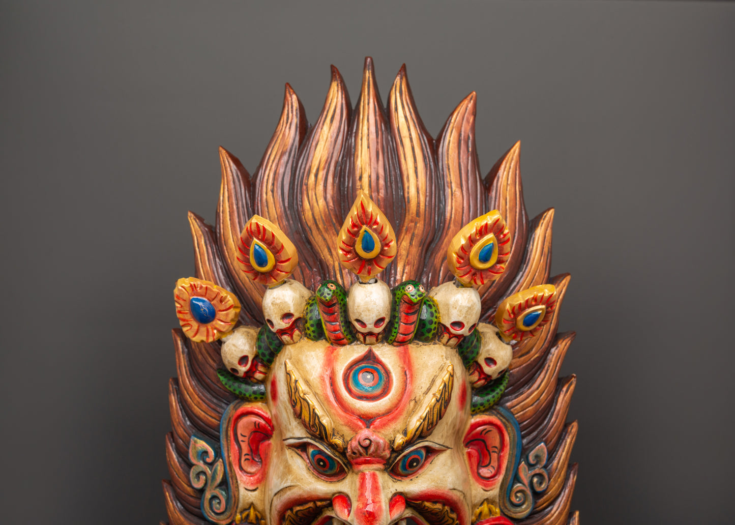 Akash Bhairav Wall Hanging | Sacred Protector Mask