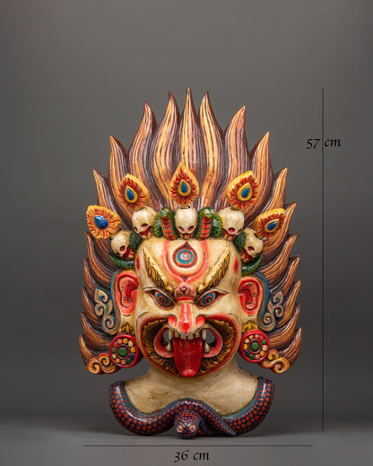 Akash Bhairav Wall Hanging | Sacred Protector Mask