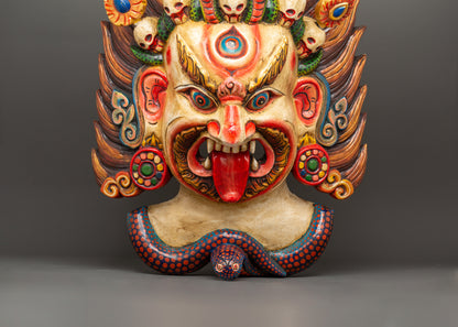 Akash Bhairav Wall Hanging | Sacred Protector Mask