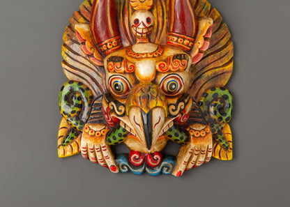 Garuda Wooden Wall Hanging | Sacred Protector Mask