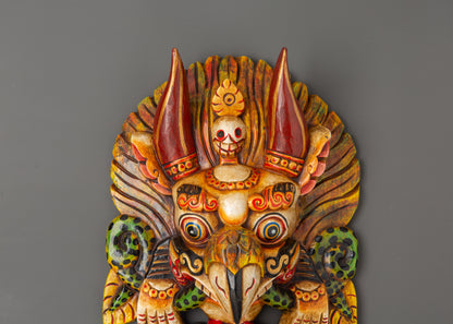 Garuda Wooden Wall Hanging | Sacred Protector Mask