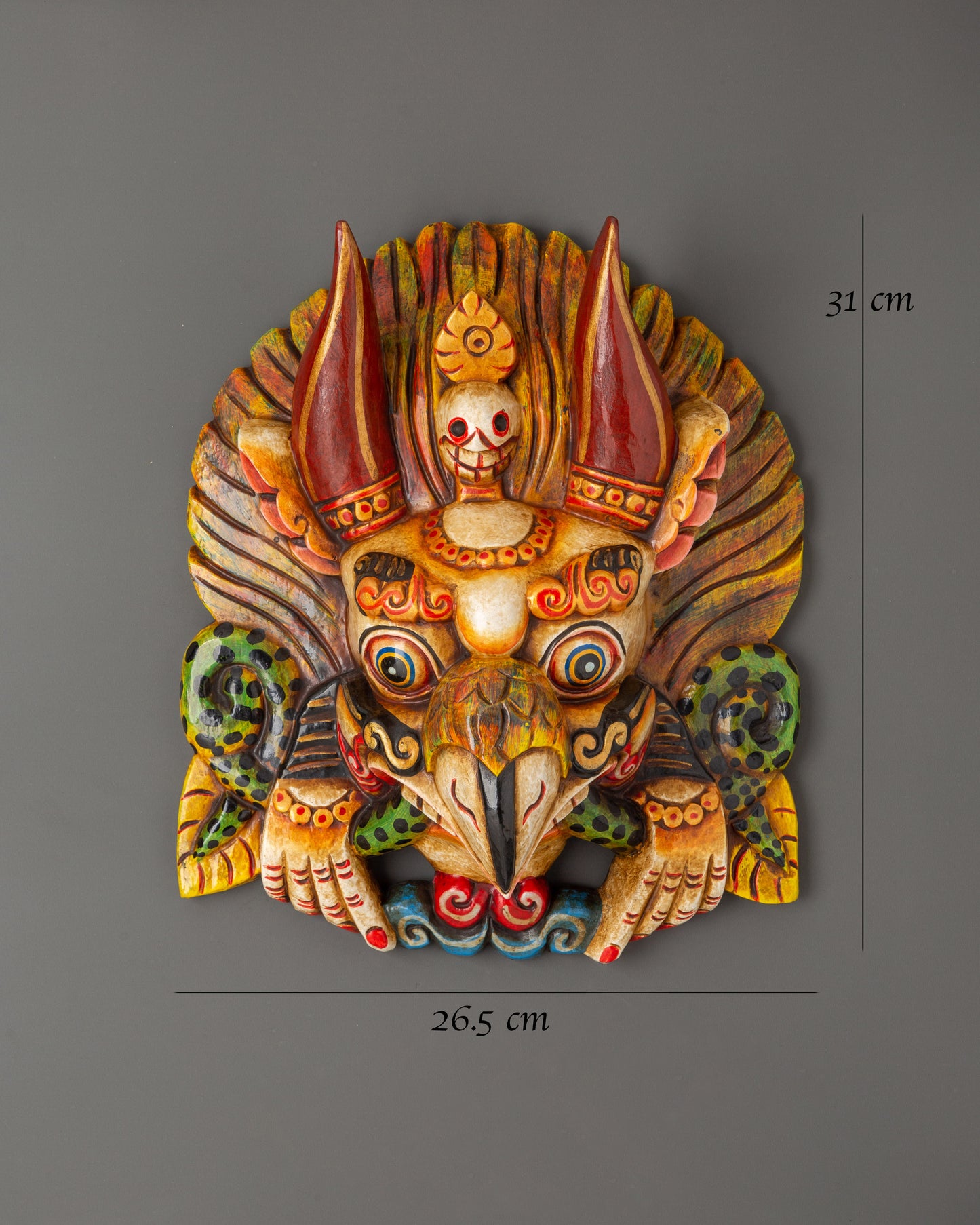 Garuda Wooden Wall Hanging | Sacred Protector Mask