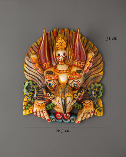 Garuda Wooden Wall Hanging | Sacred Protector Mask