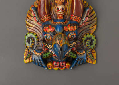 Garuda Wooden Mask Wall Hanging | Powerful Guardian Mask