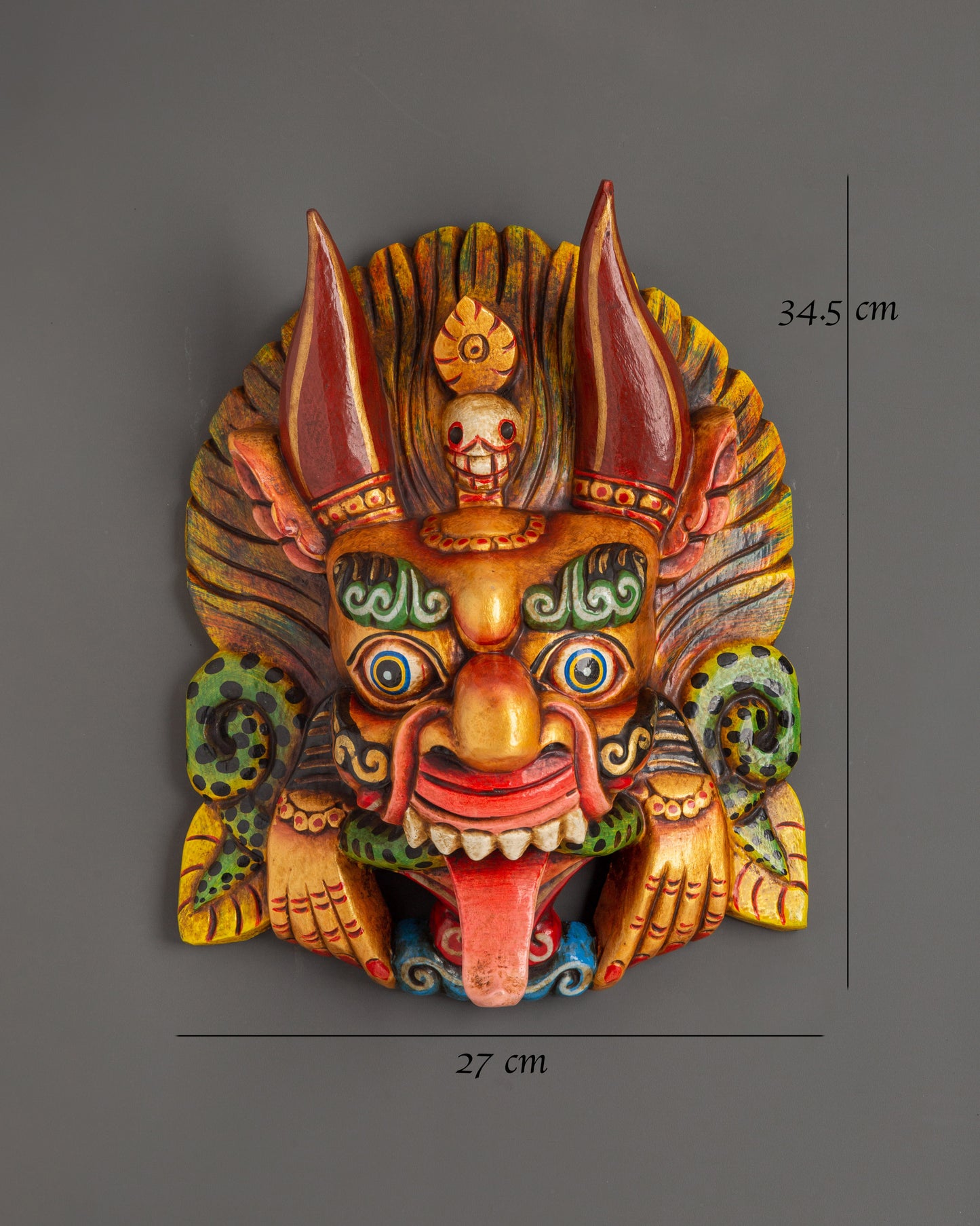 Cheppu Wooden Mask Wall Hanging | Guardian Mask