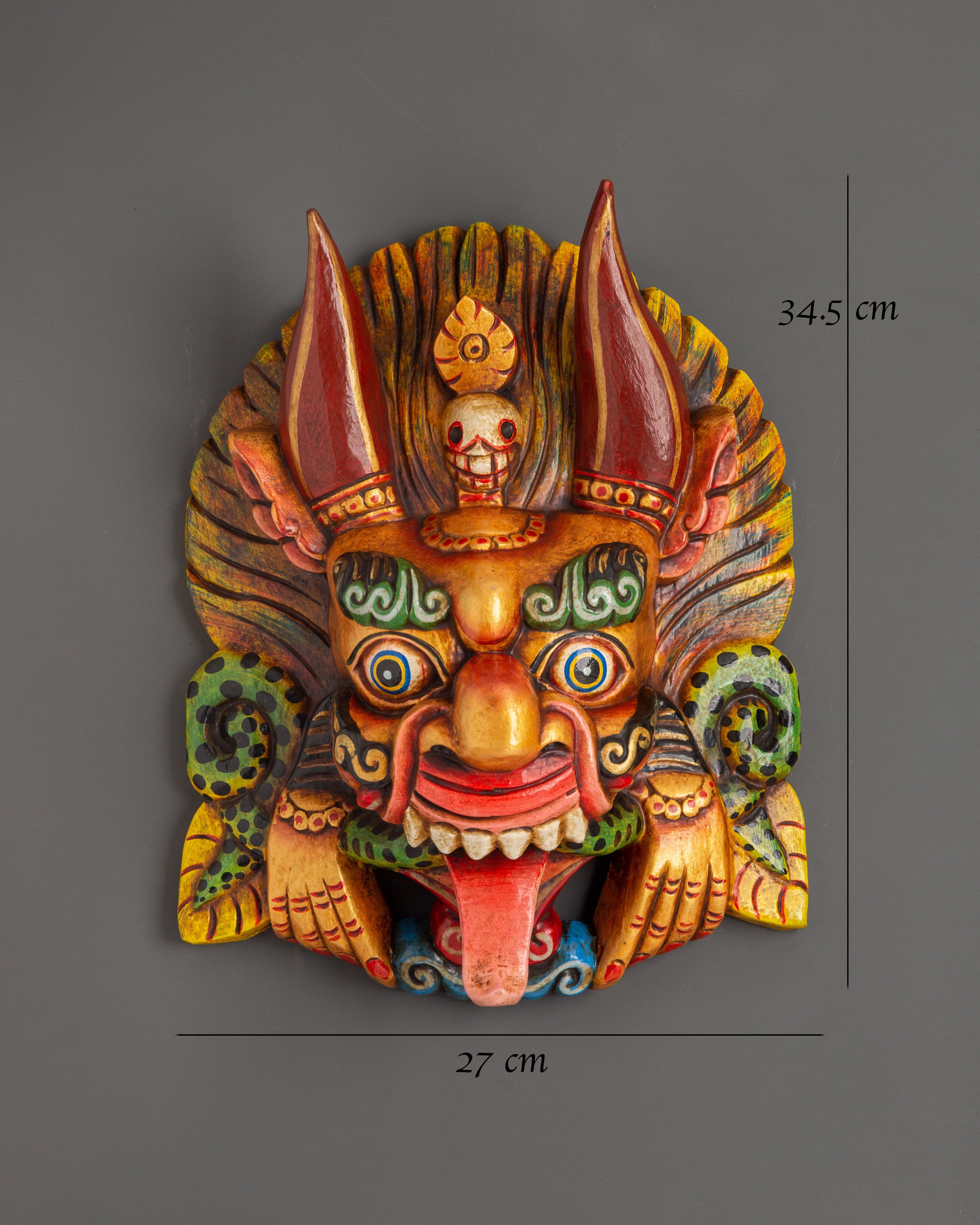 Cheppu Wooden Mask Wall Hanging | Guardian Mask