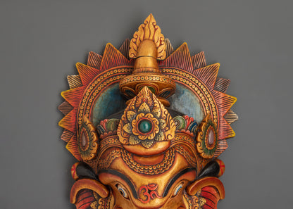 Wall Hanging Ganesh Decor | Deity Mask for Spiritual Decor