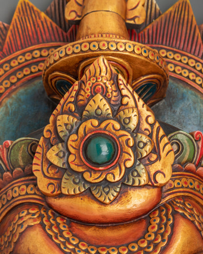 Wall Hanging Ganesh Decor | Deity Mask for Spiritual Decor