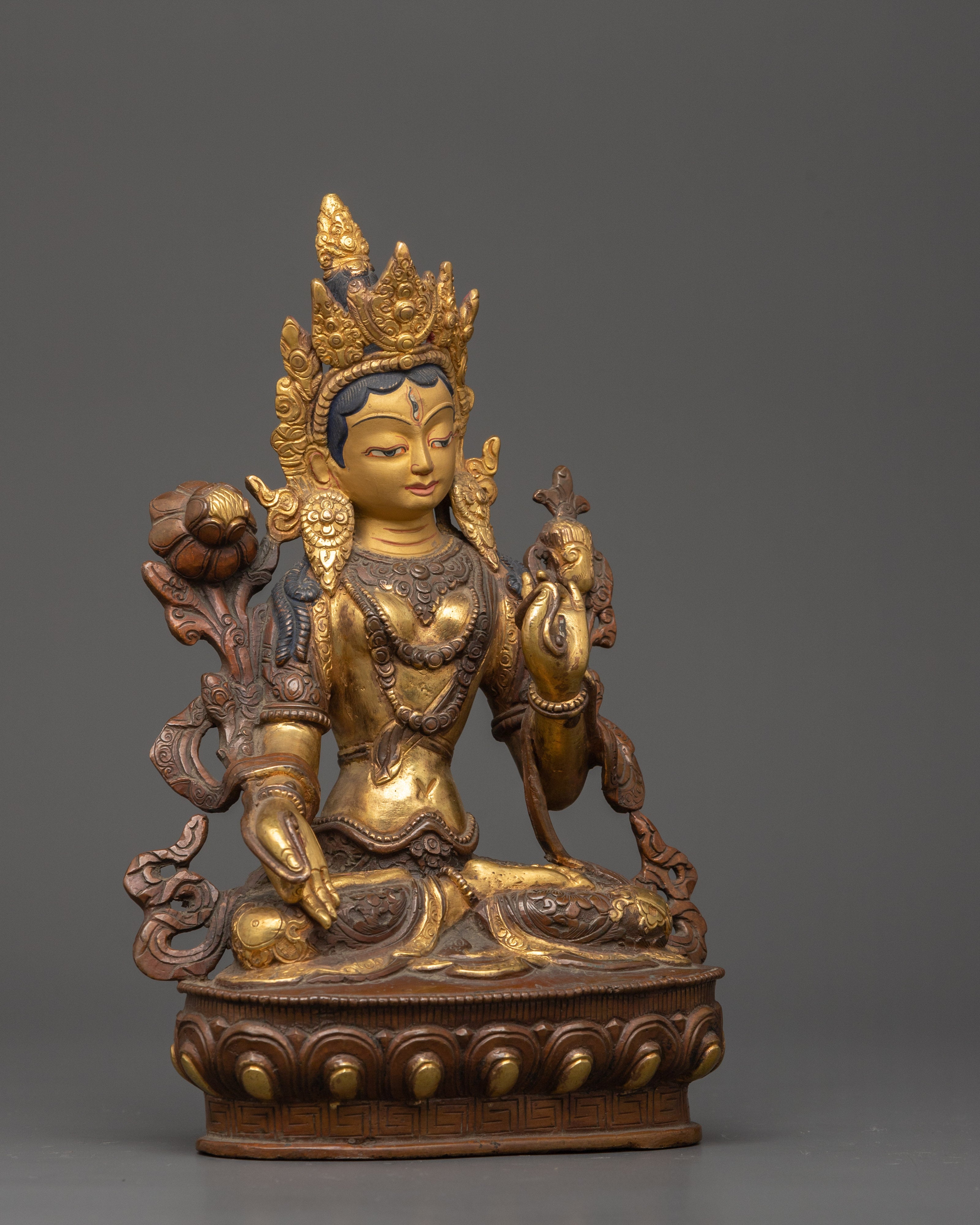 White Tara Statue with Seven Eyes | Buddhist Goddess of Healing and Longevity