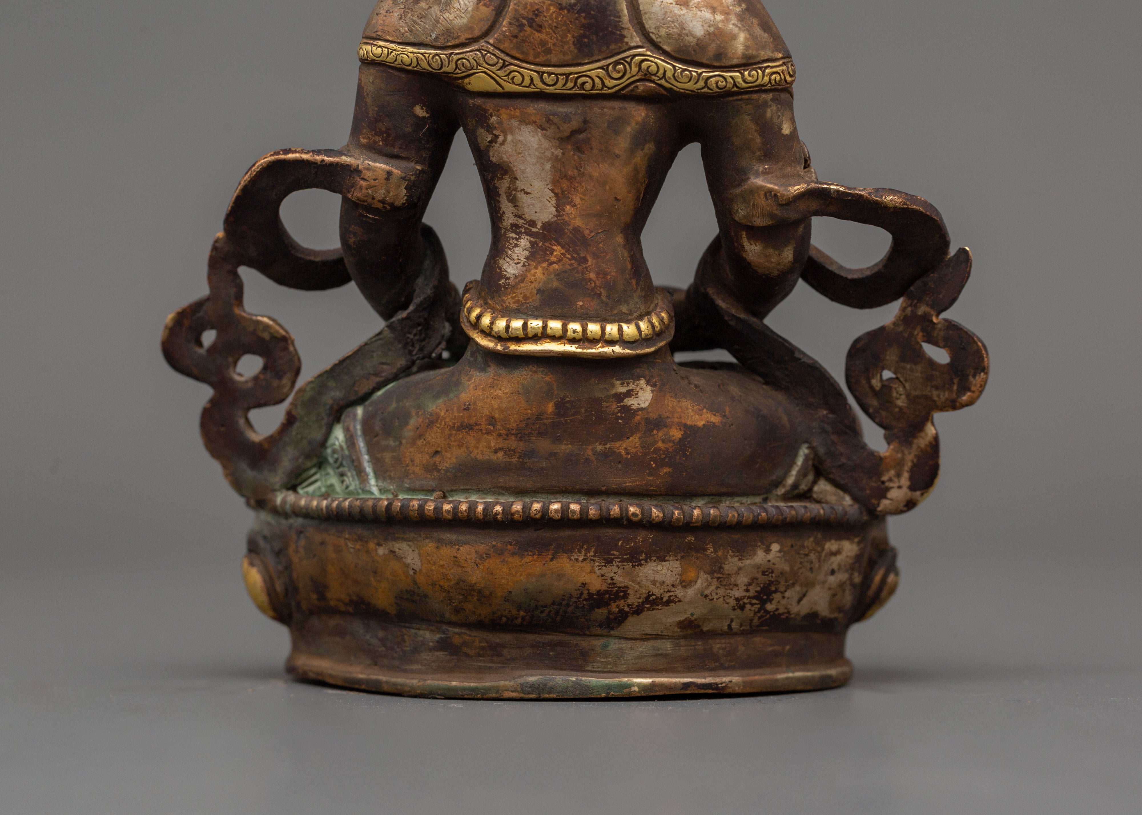 Tibetan Amitayus Deity Figure | Antique Finish