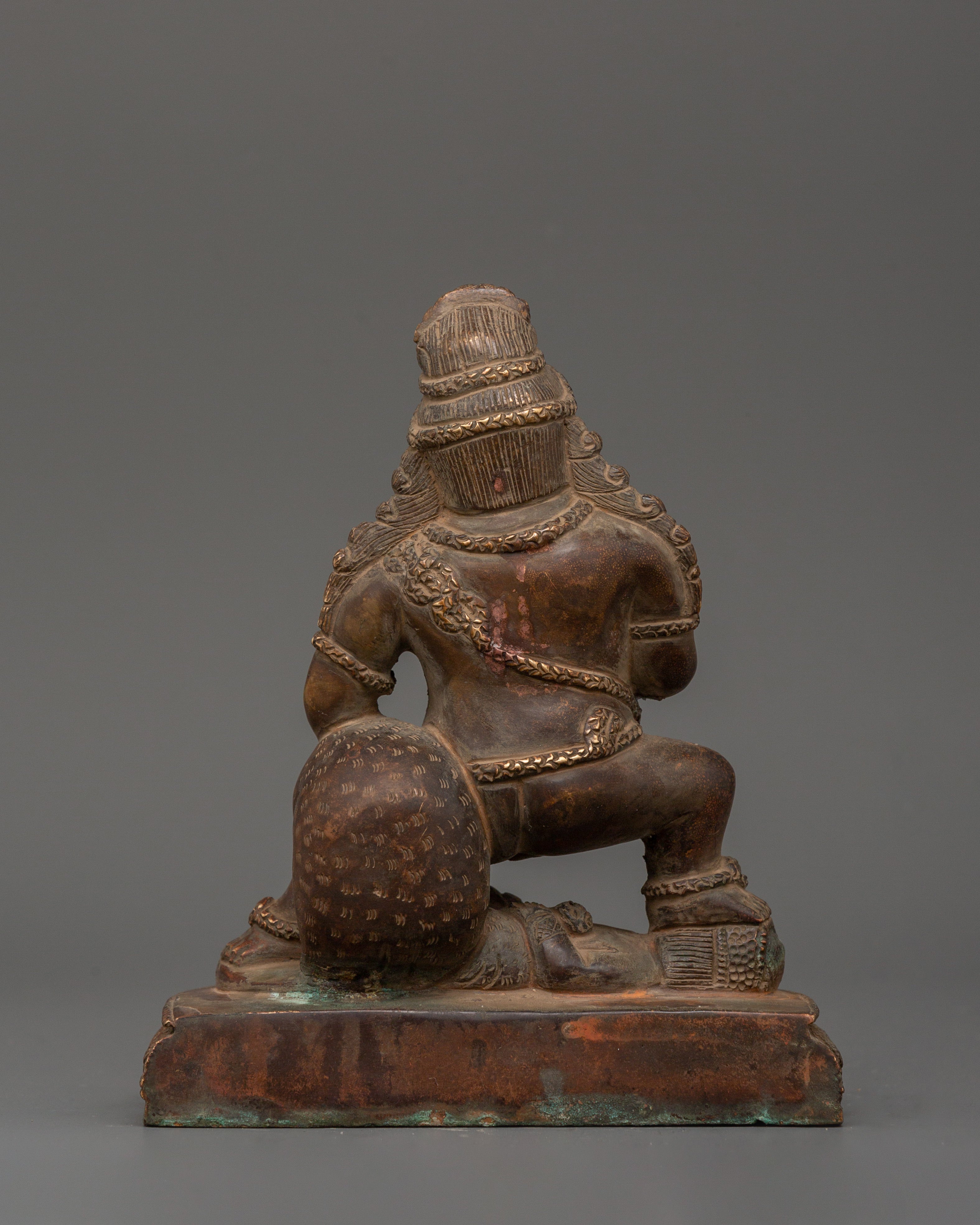 Wrathful Black Dzambhala Statue | Tibetan Buddhist Wealth Deity