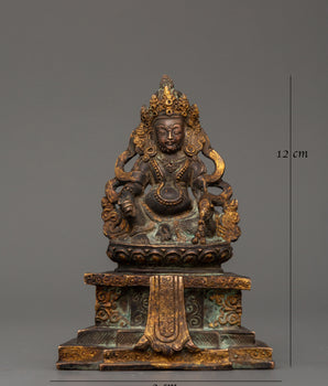 Dzambhala Tibetan Buddhist Wealth Deity Statue | Symbol for Wealth and Prosperity