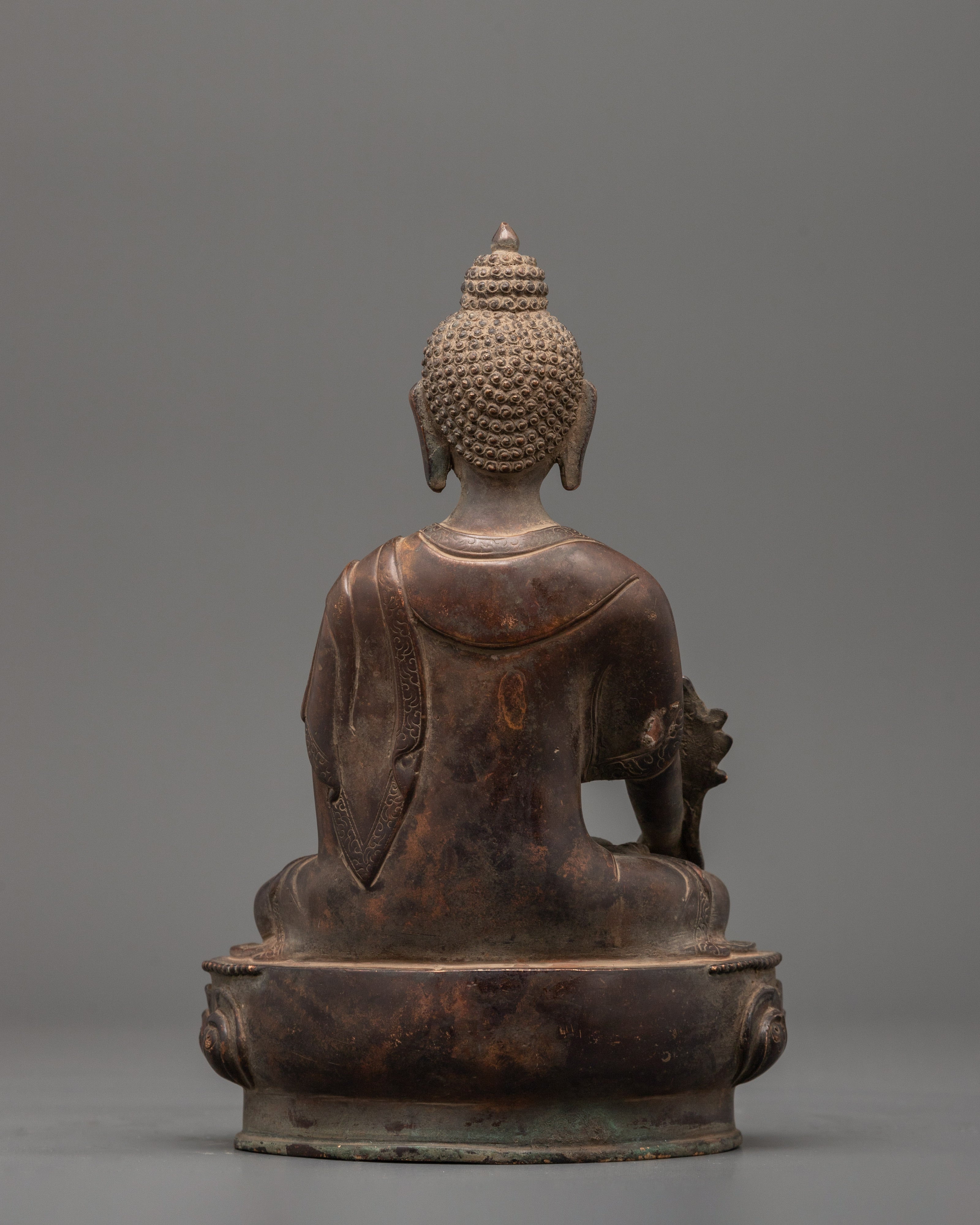 Oxidized Copper Medicine Buddha Statue | Symbol of Healing &amp; Compassion