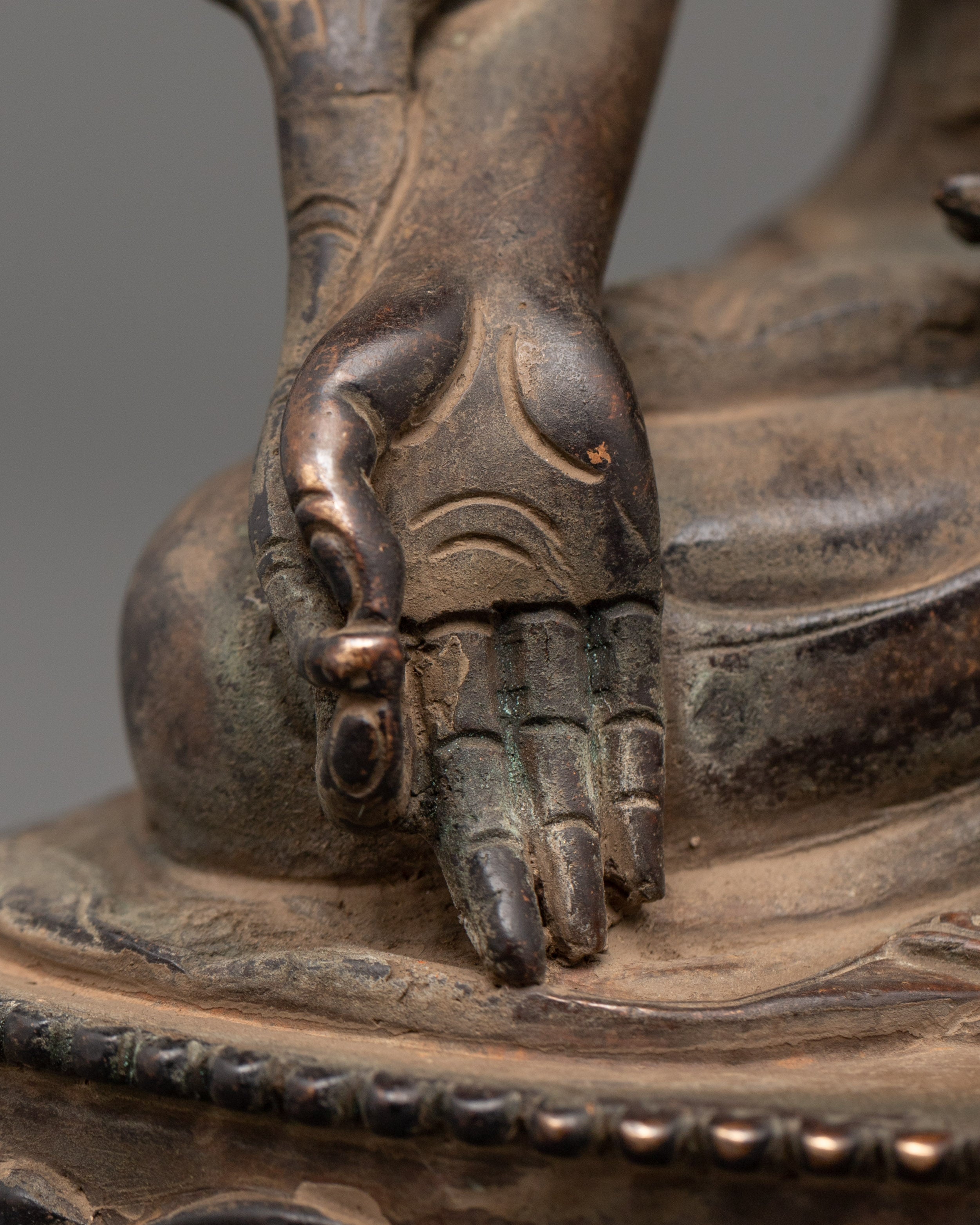 Oxidized Copper Medicine Buddha Statue | Symbol of Healing &amp; Compassion