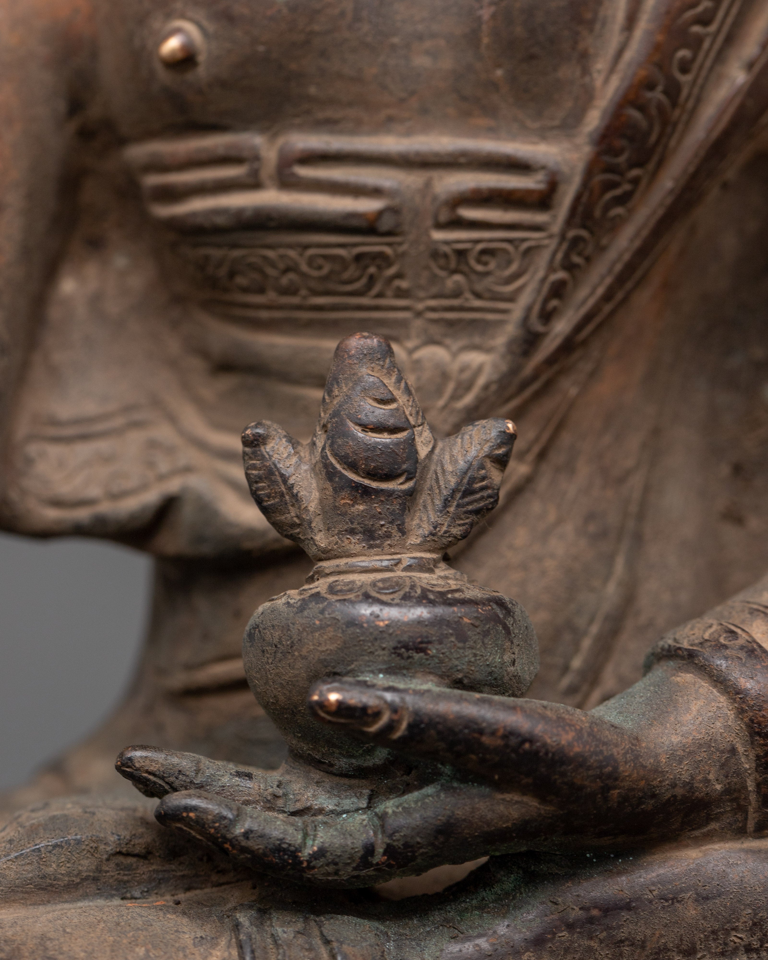 Oxidized Copper Medicine Buddha Statue | Symbol of Healing &amp; Compassion