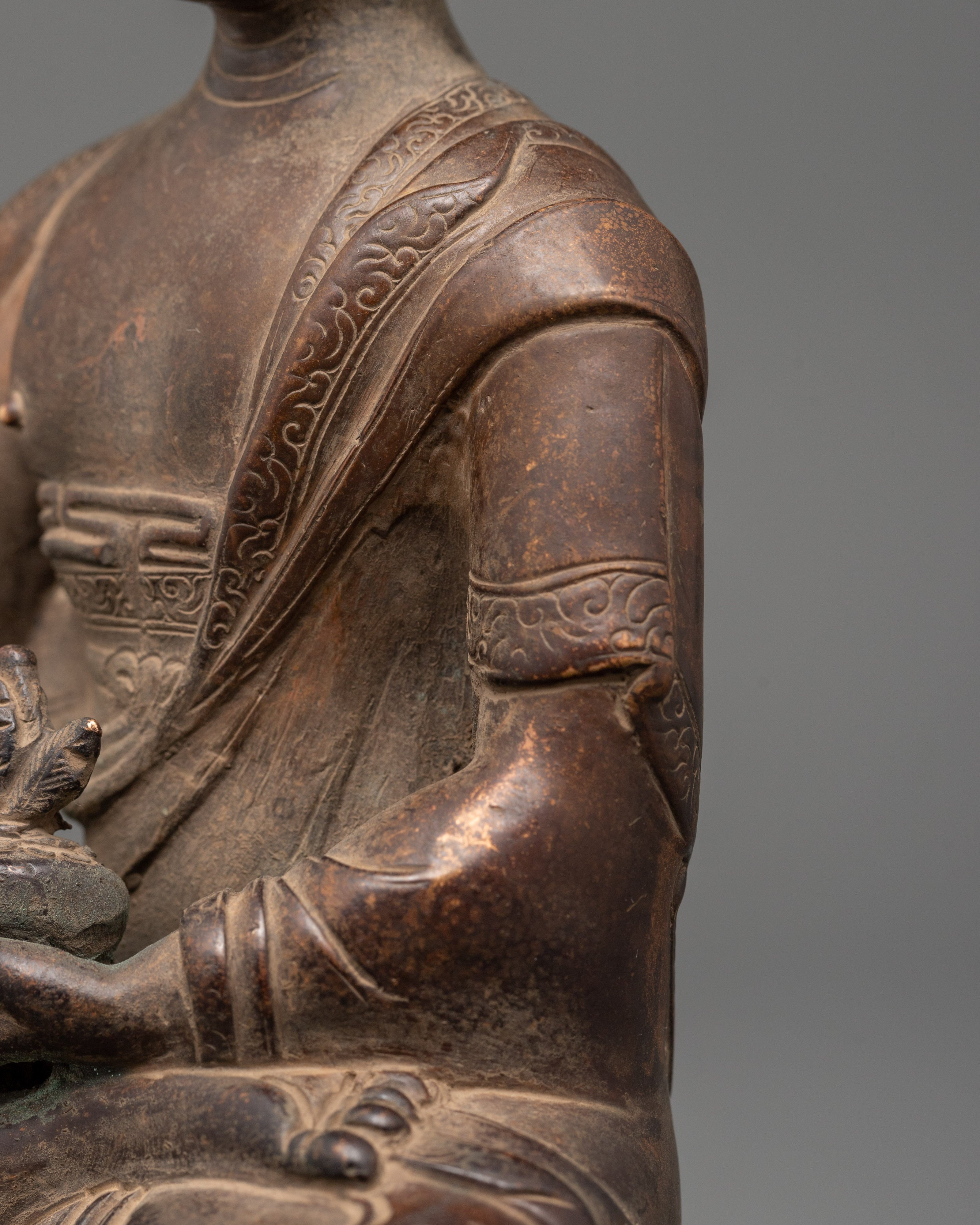 Oxidized Copper Medicine Buddha Statue | Symbol of Healing &amp; Compassion