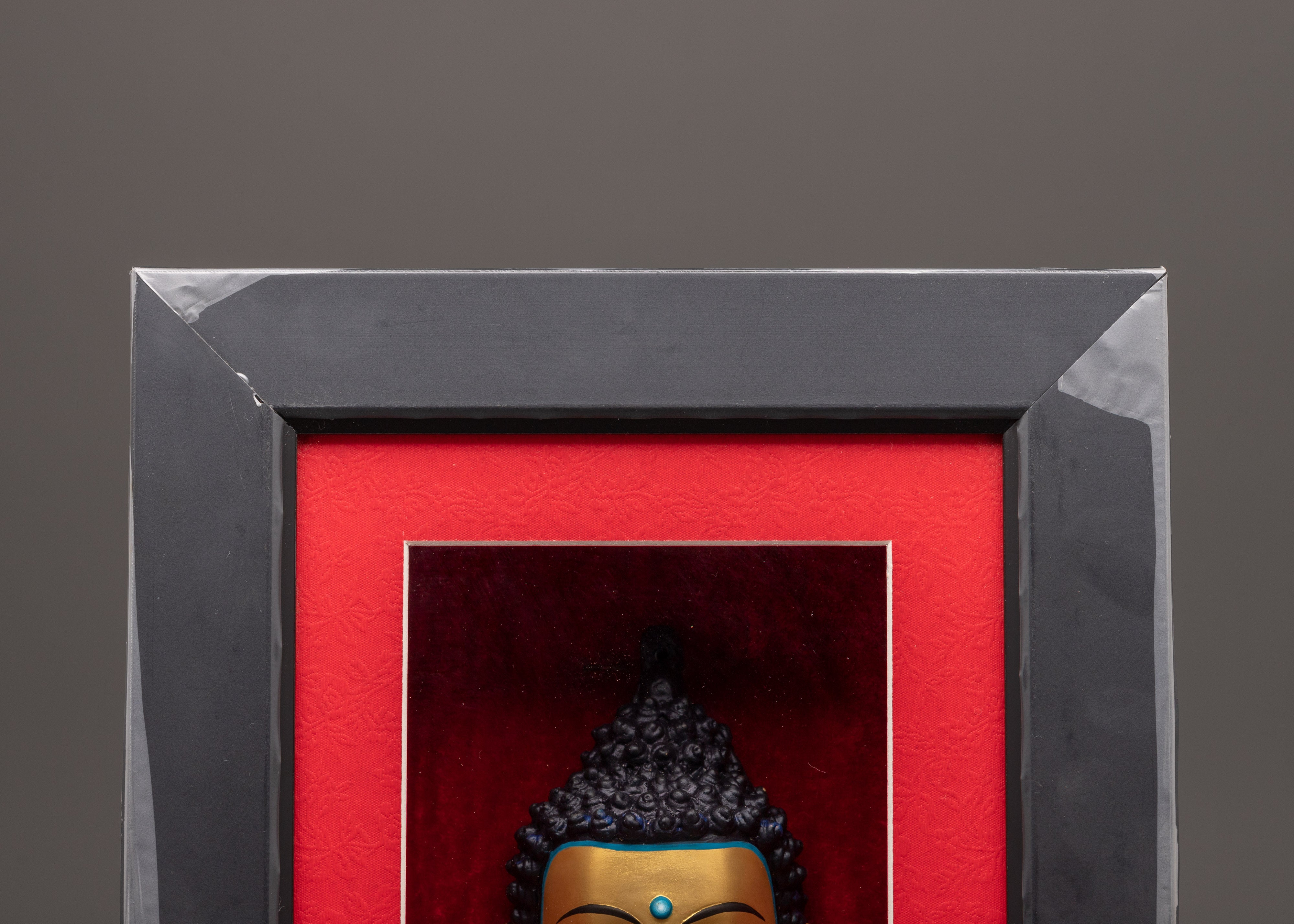 Buddha Head in Frame | Elegant Spiritual Wall Art