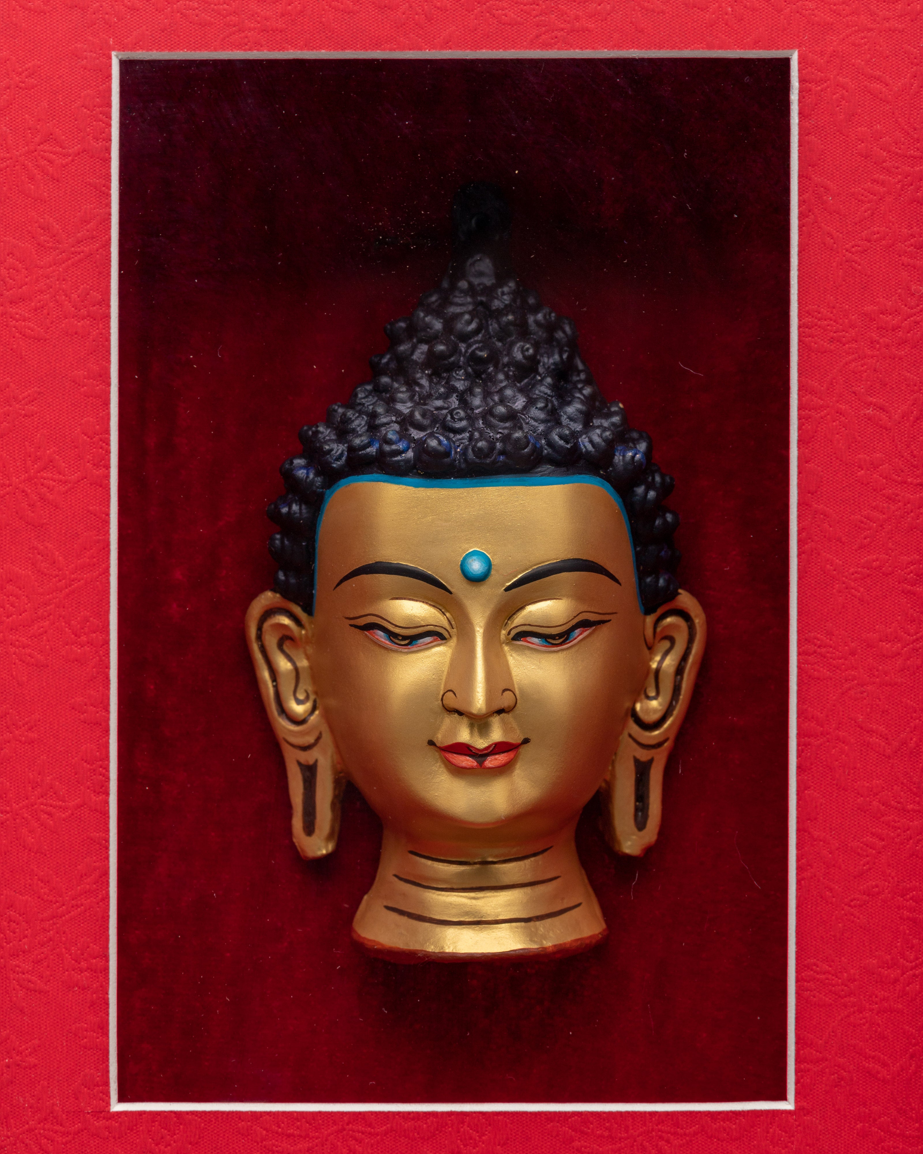 Buddha Head in Frame | Elegant Spiritual Wall Art