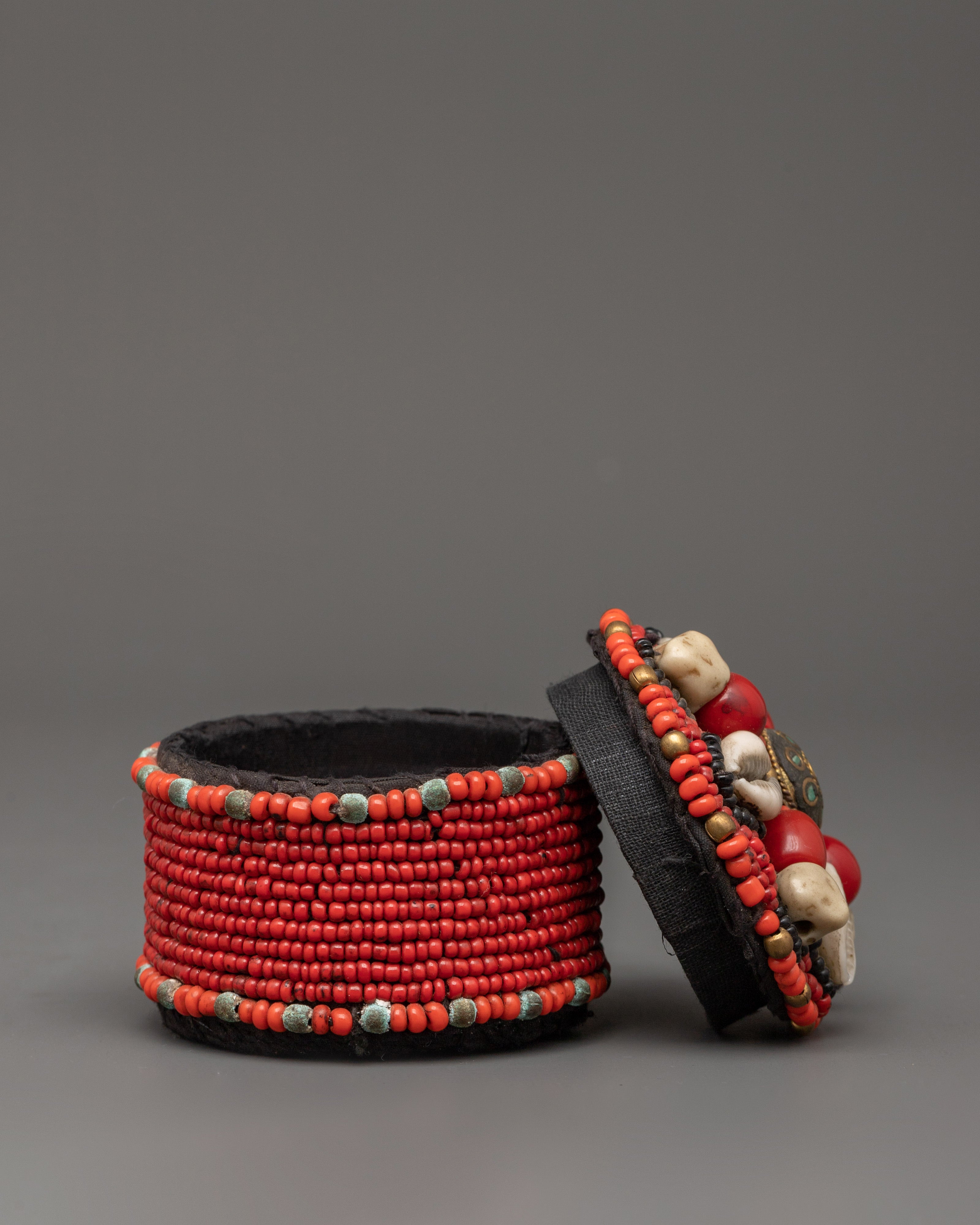 Handcrafted Beaded Jewelry Box | Handmade Metal Treasure Box