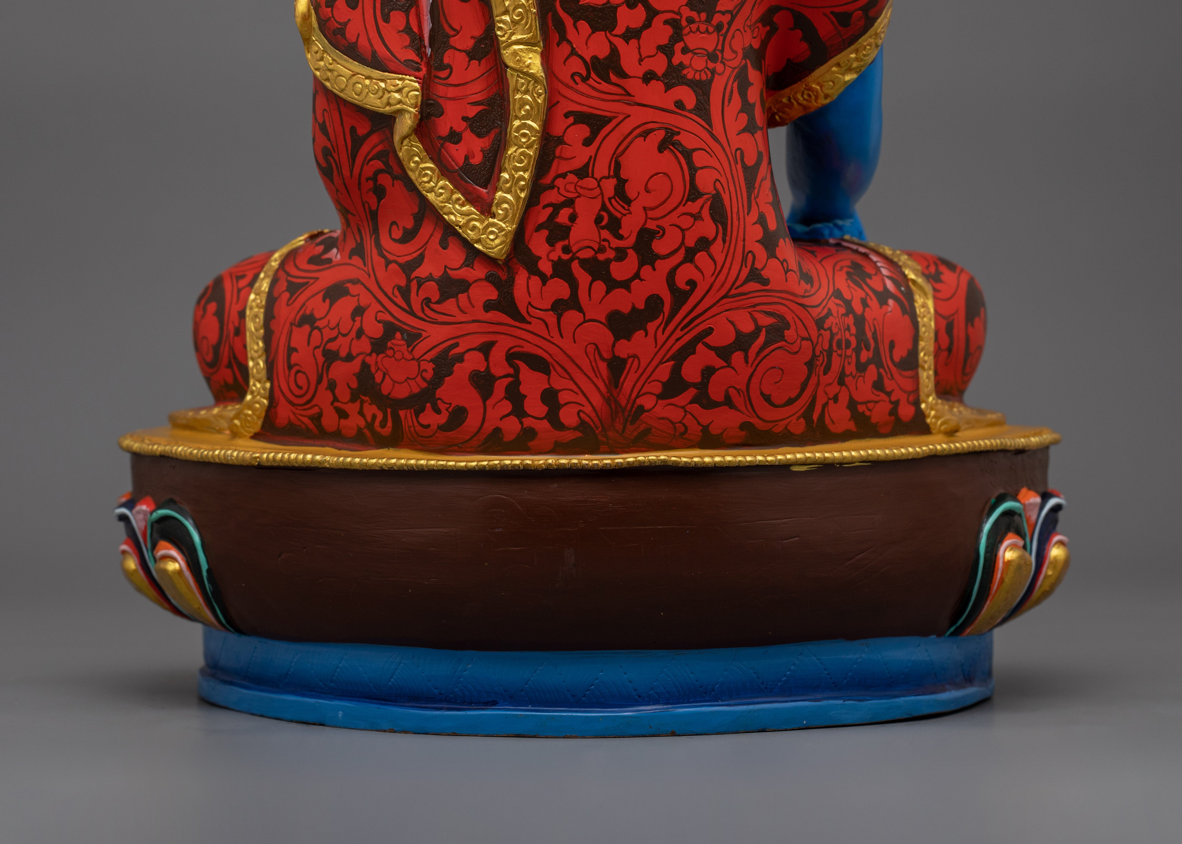 Handcrafted Blue Shakyamuni Buddha | Sacred Tibetan Buddha Sculpture