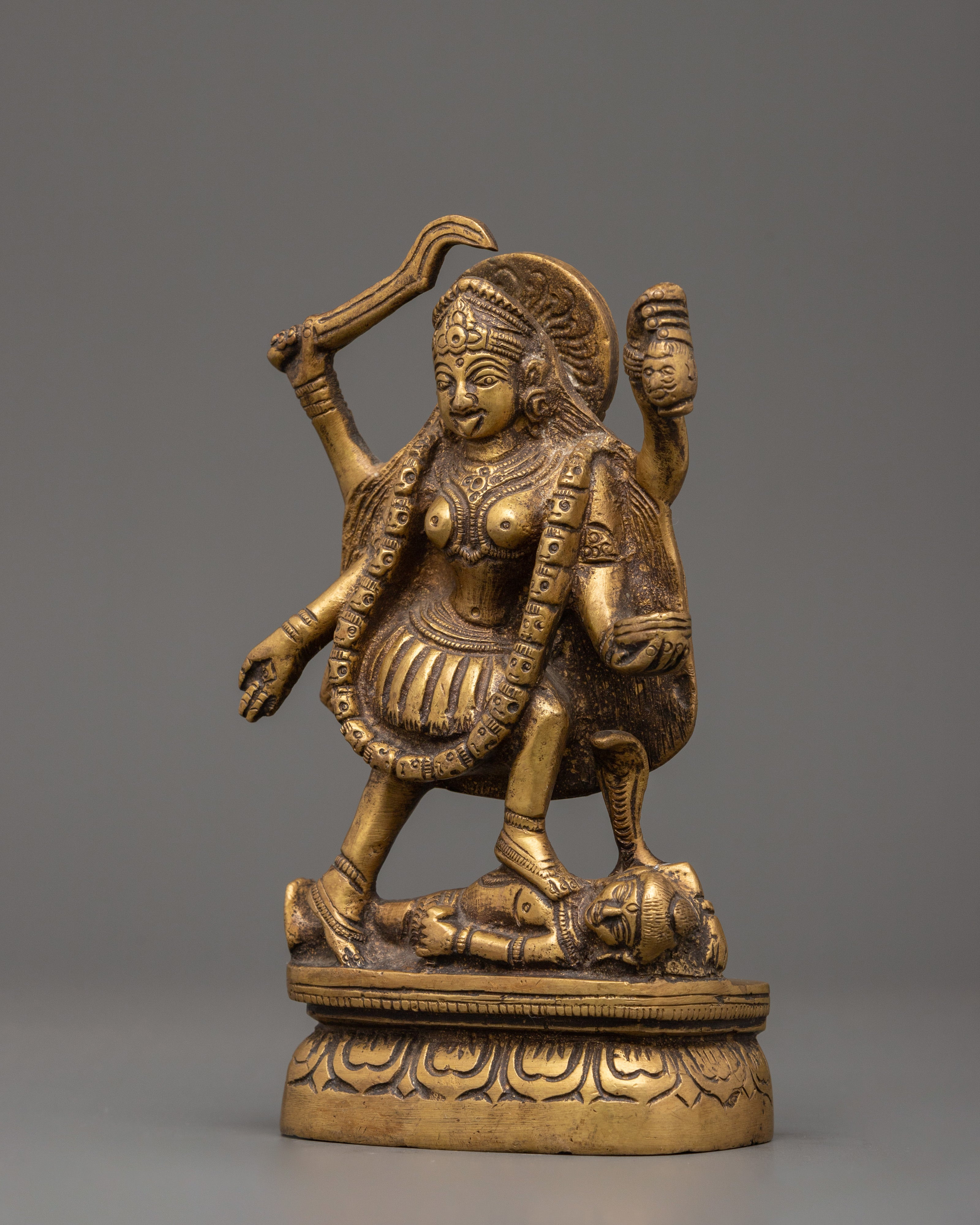 Mahakali Goddess Brass Statue | Protective Divine Energy Figurine