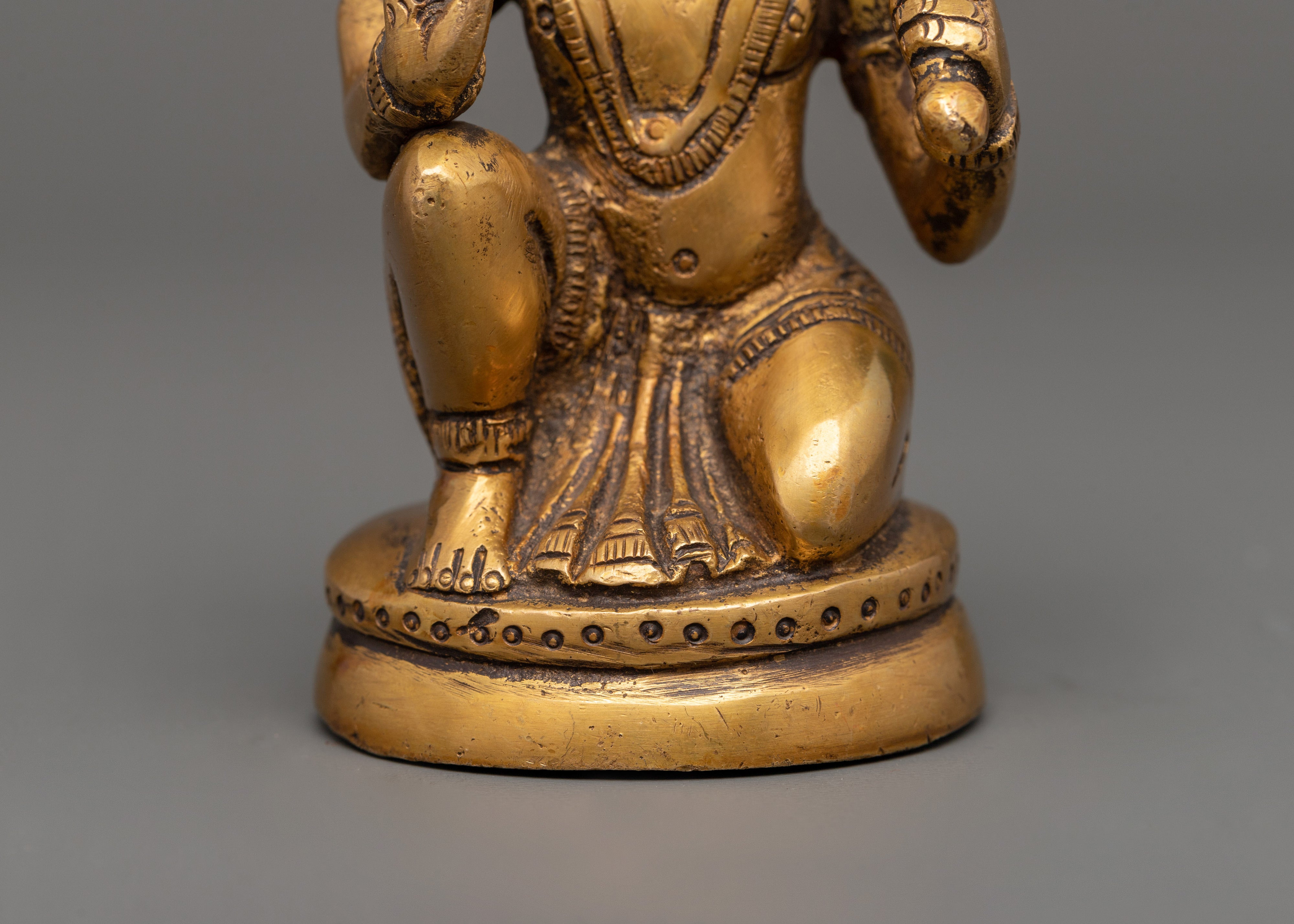 Brass Hanuman Statue | Strength & Devotion Decor