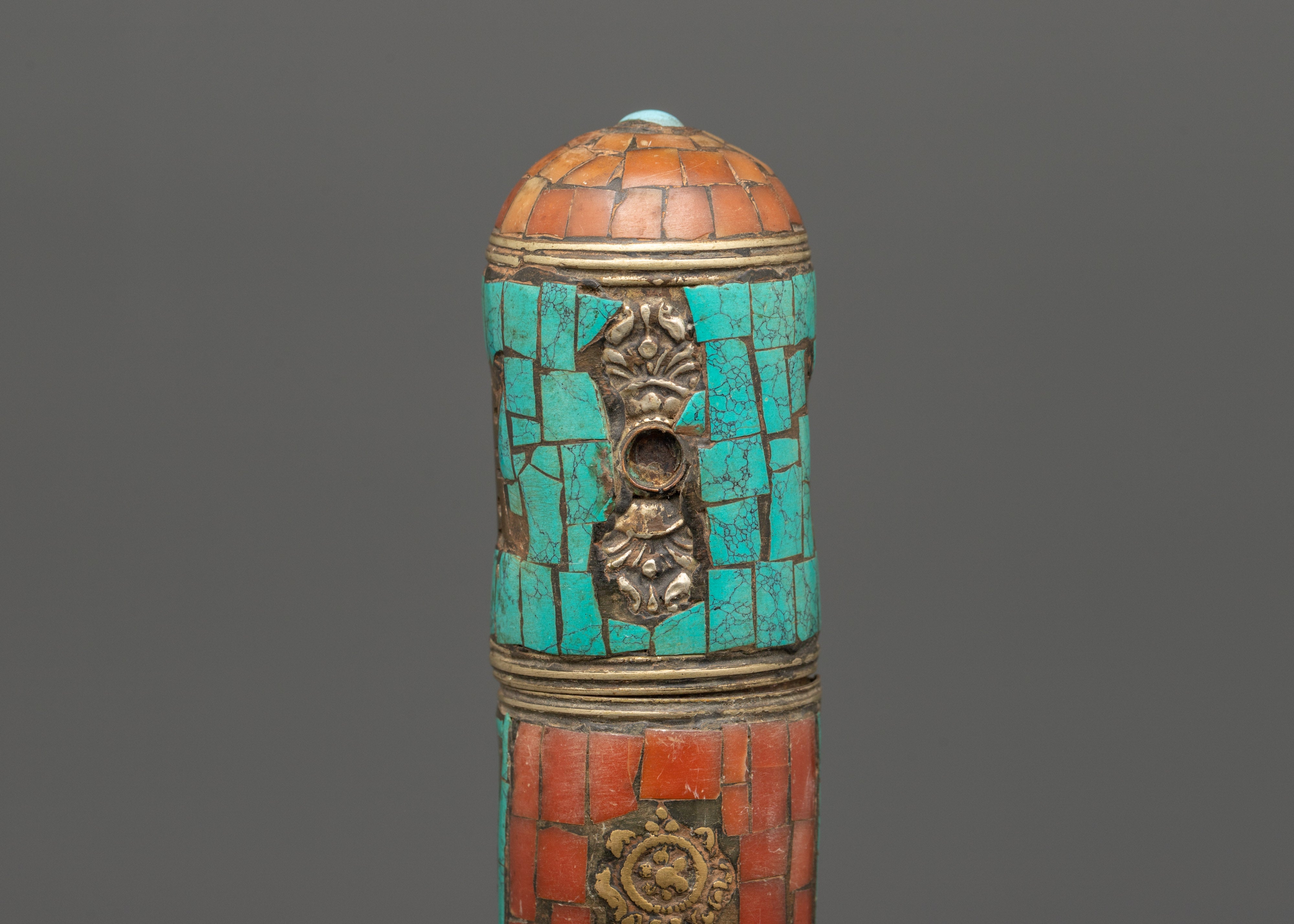 Coral Inlaid Incense Holder | Ritual & Meditation