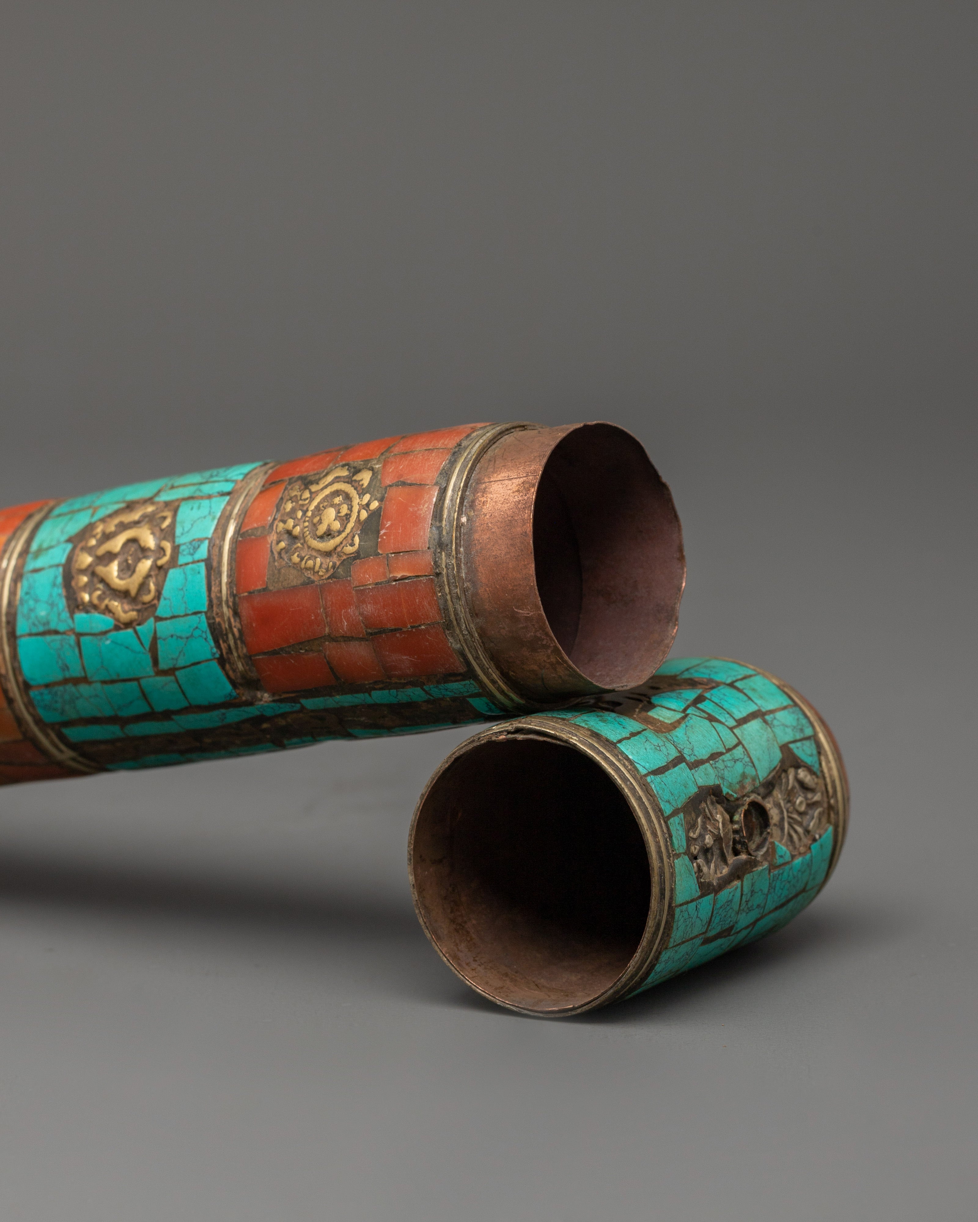 Coral Inlaid Incense Holder | Ritual & Meditation