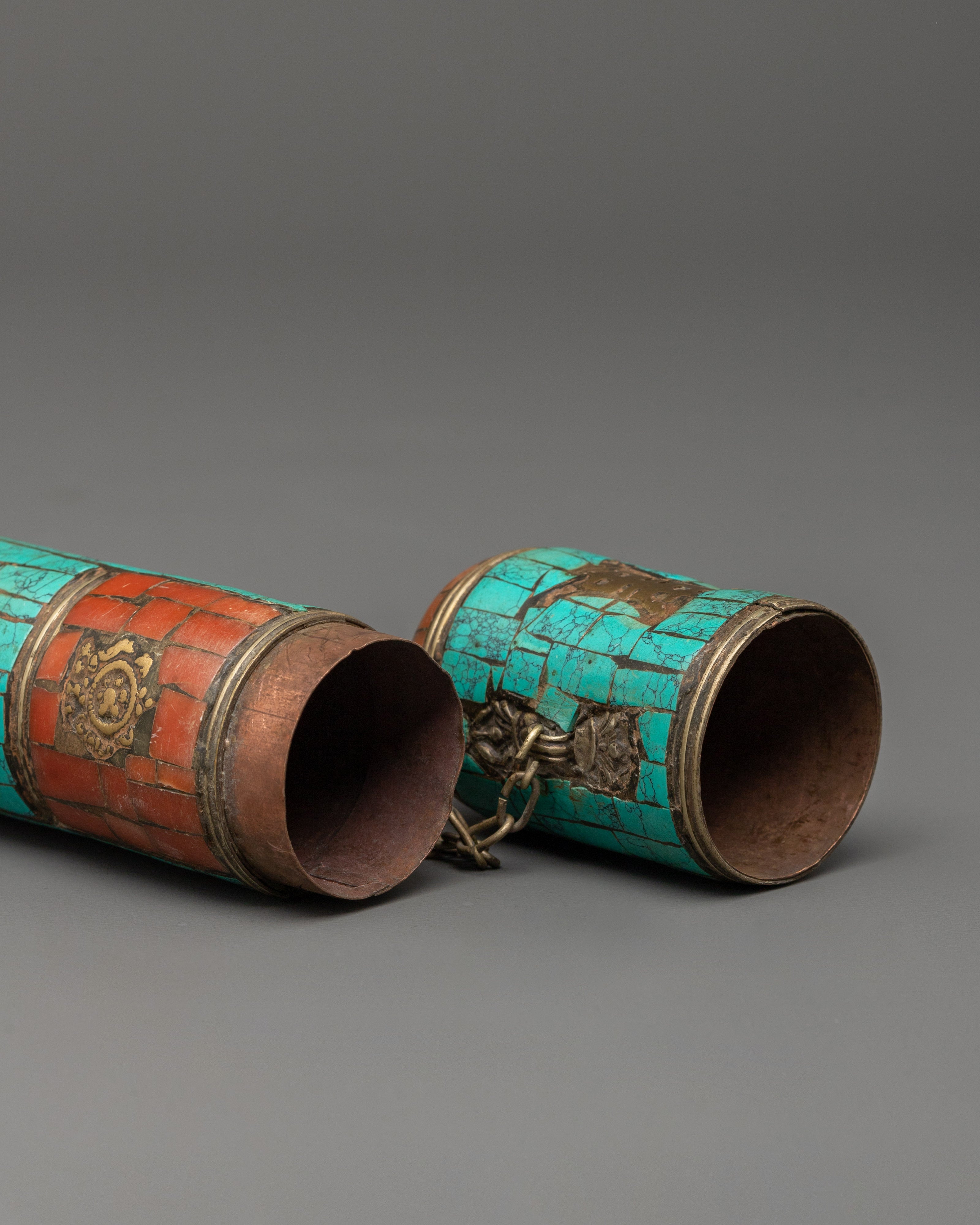 Coral Inlaid Incense Holder | Ritual & Meditation