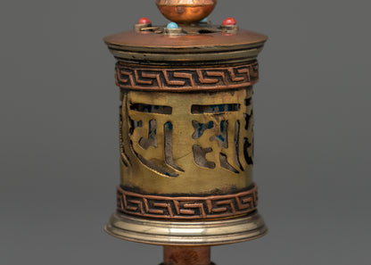 Prayer Wheel Ritual Meditation Tool | Sacred Mantra Prayer Wheel