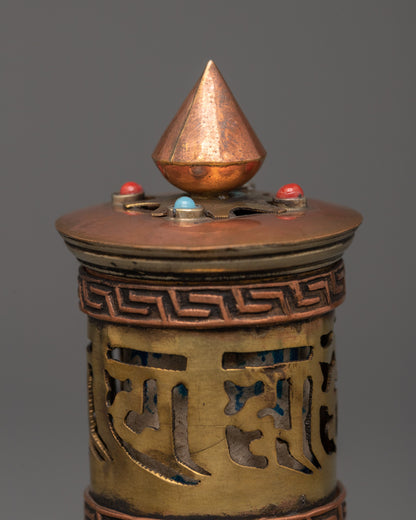 Prayer Wheel Ritual Meditation Tool | Sacred Mantra Prayer Wheel