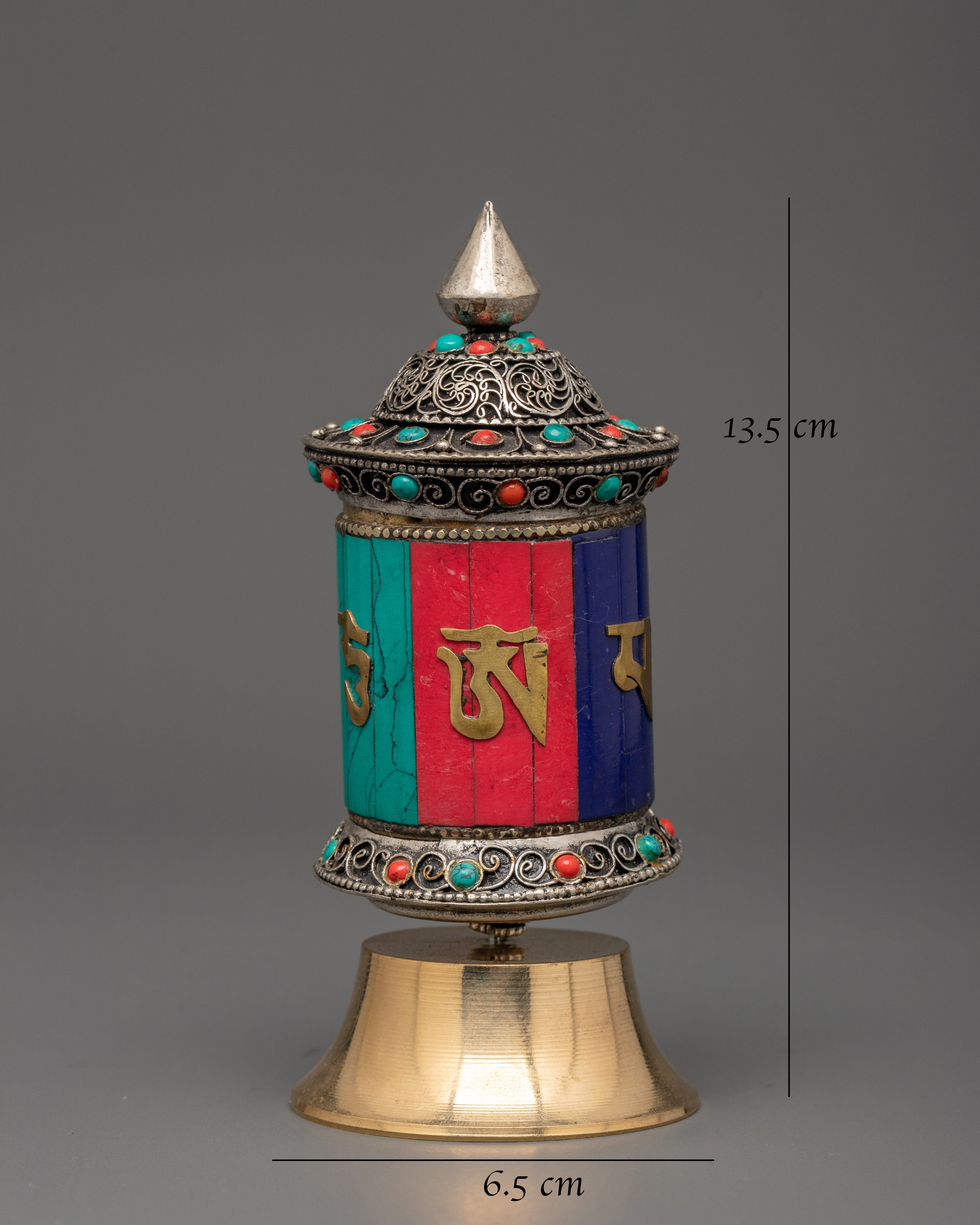 Handmade Buddhist Spiritual Prayer Wheel | Tibetan Ritual Art