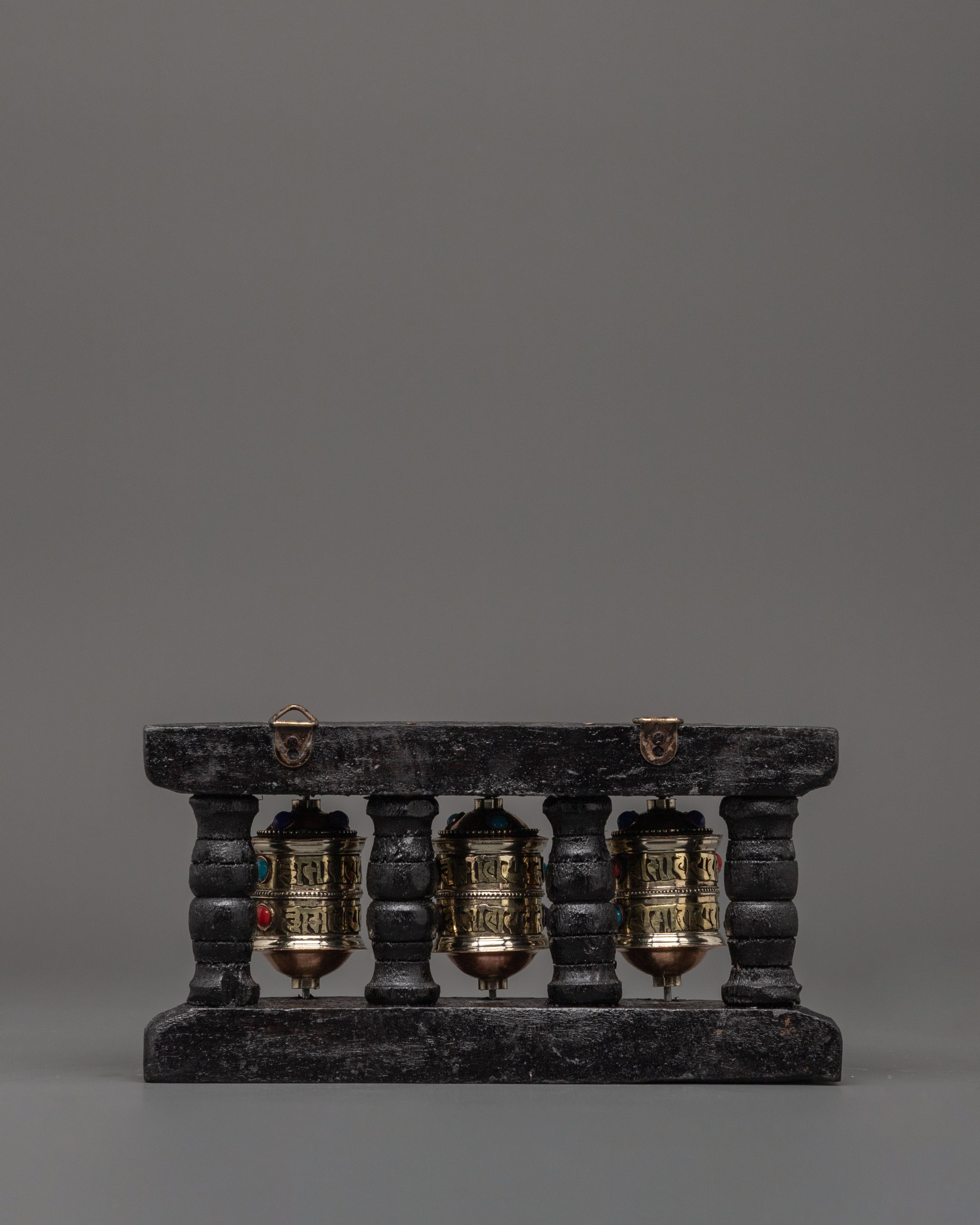 Traditional Buddhist Mantra Wheel Set | Tibetan Prayer Wheels