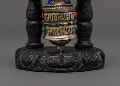 Brass Prayer Wheel for Dharma | Handcrafted Tibetan Spinner