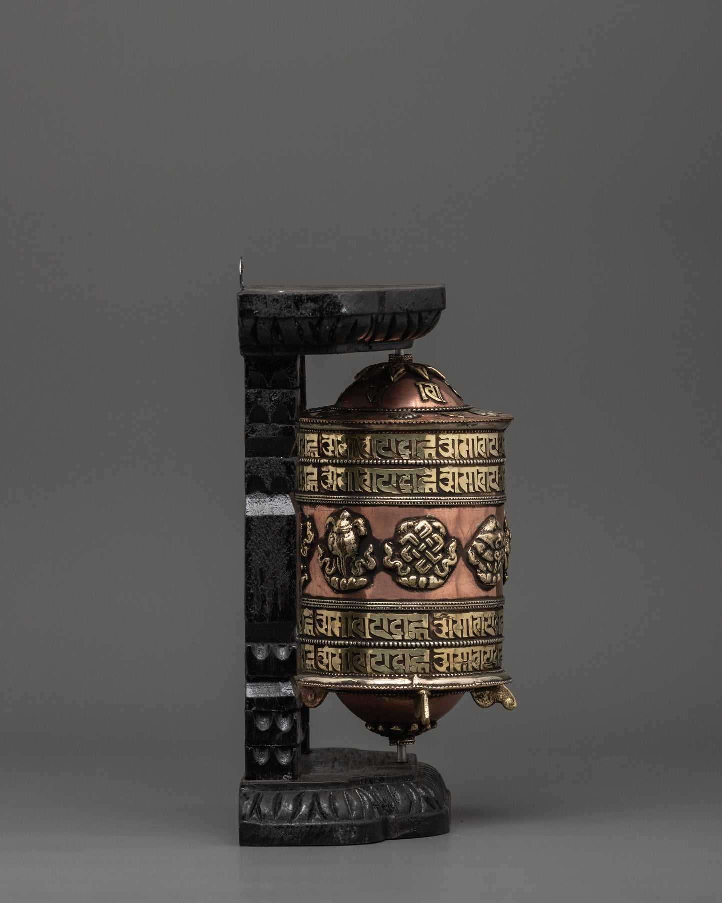 Prayer Wheel for Shrine | Handcrafted Tibetan Buddhist Altar