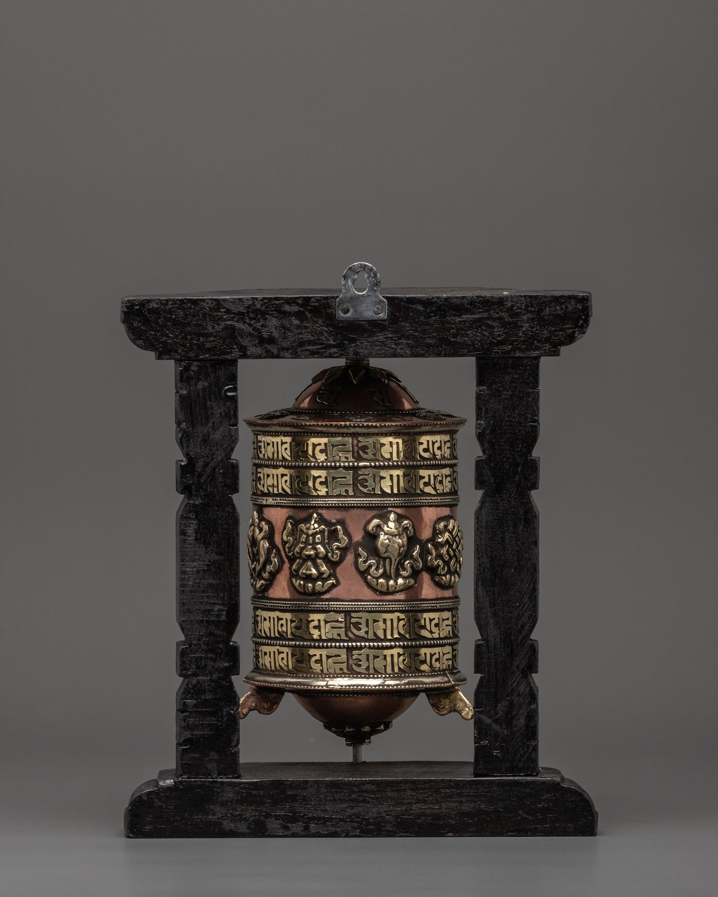 Prayer Wheel for Shrine | Handcrafted Tibetan Buddhist Altar